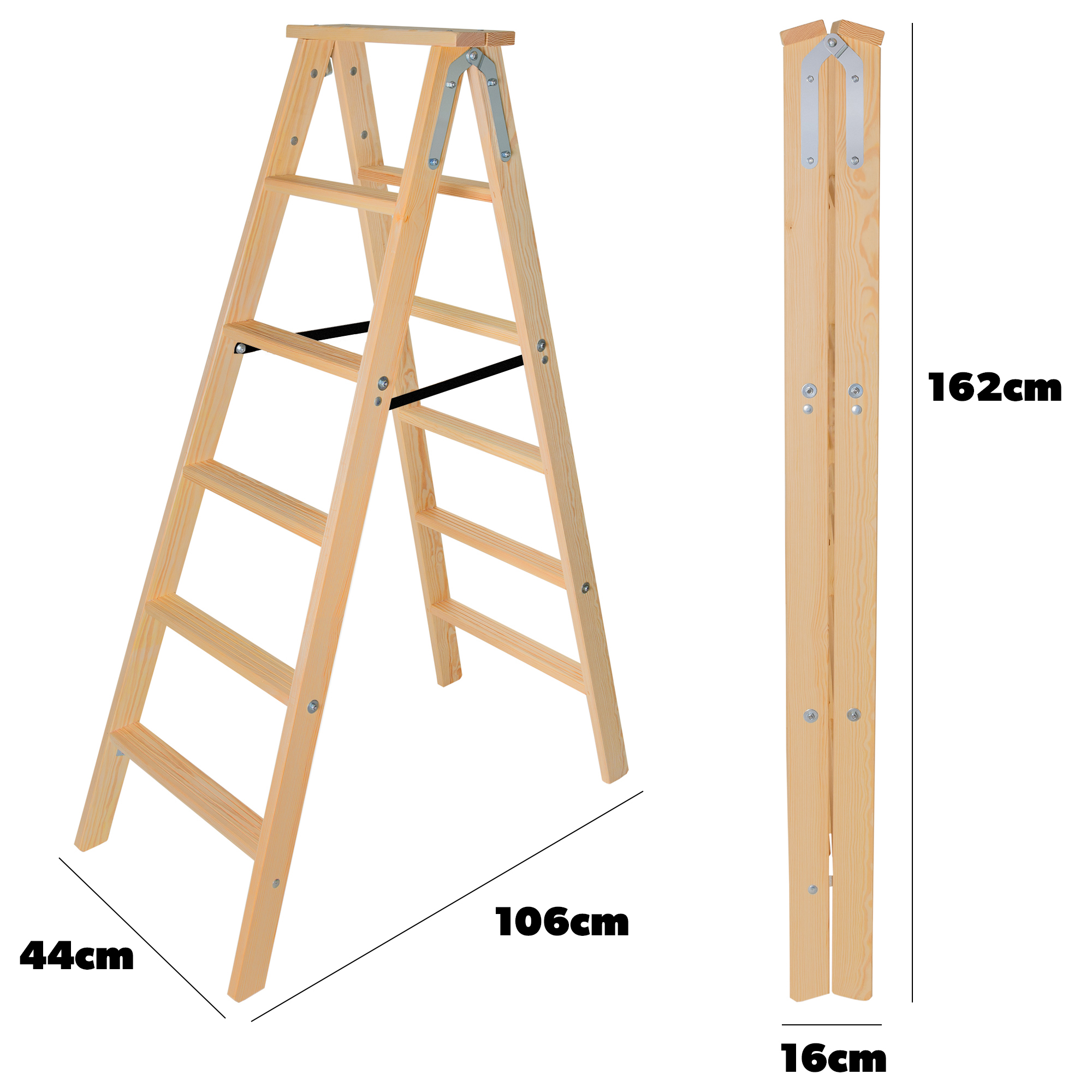 Drabina drewniana Opawa 6 stopni