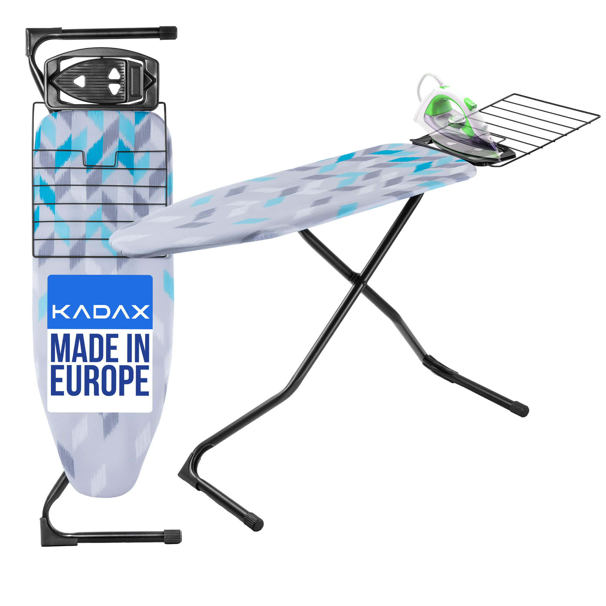 Deska do prasowania Hem, 120 x 42 cm szara z uchwytem