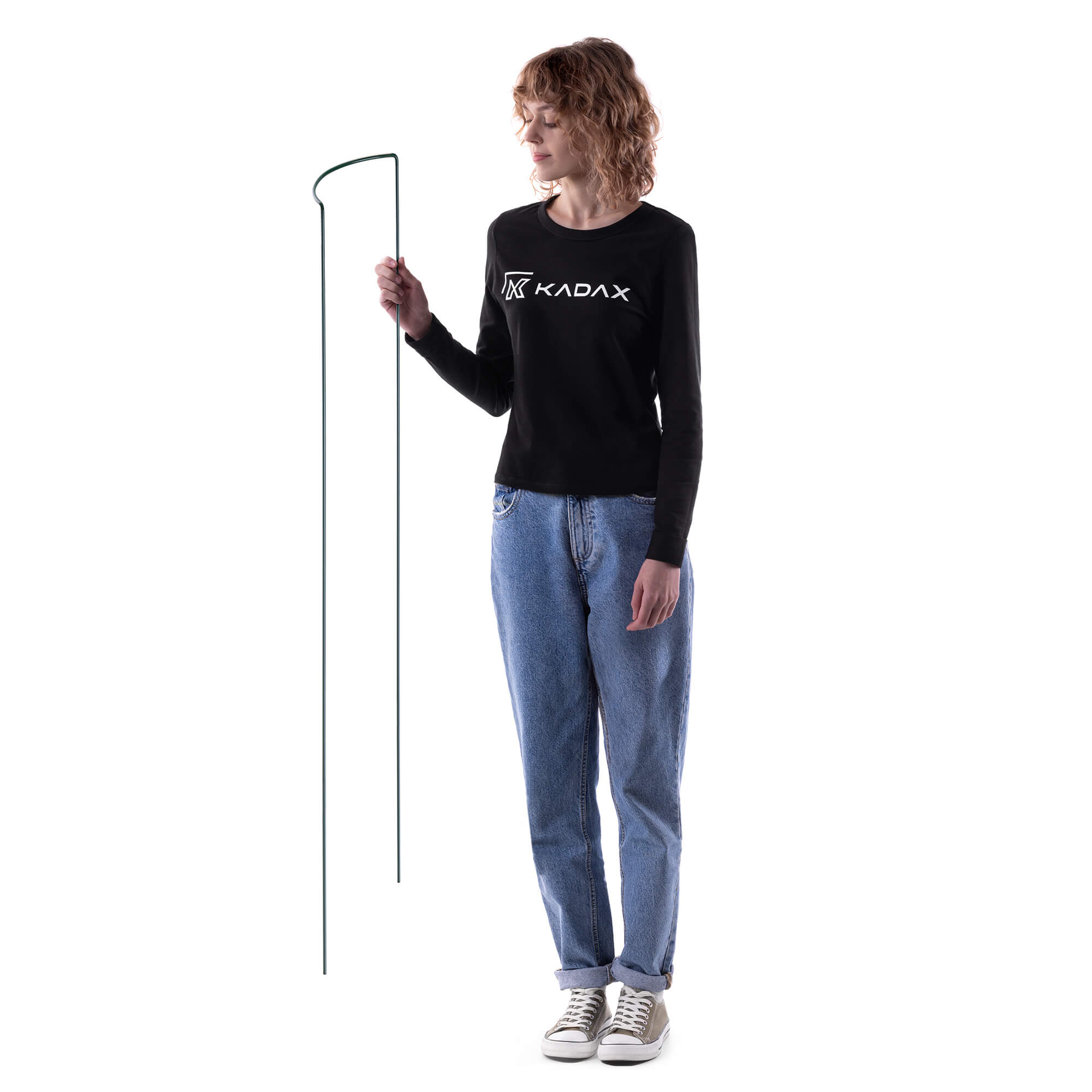 Podpora ogrodowa Mahet 1/3 koła 130 cm stalowa zielona 1 szt.