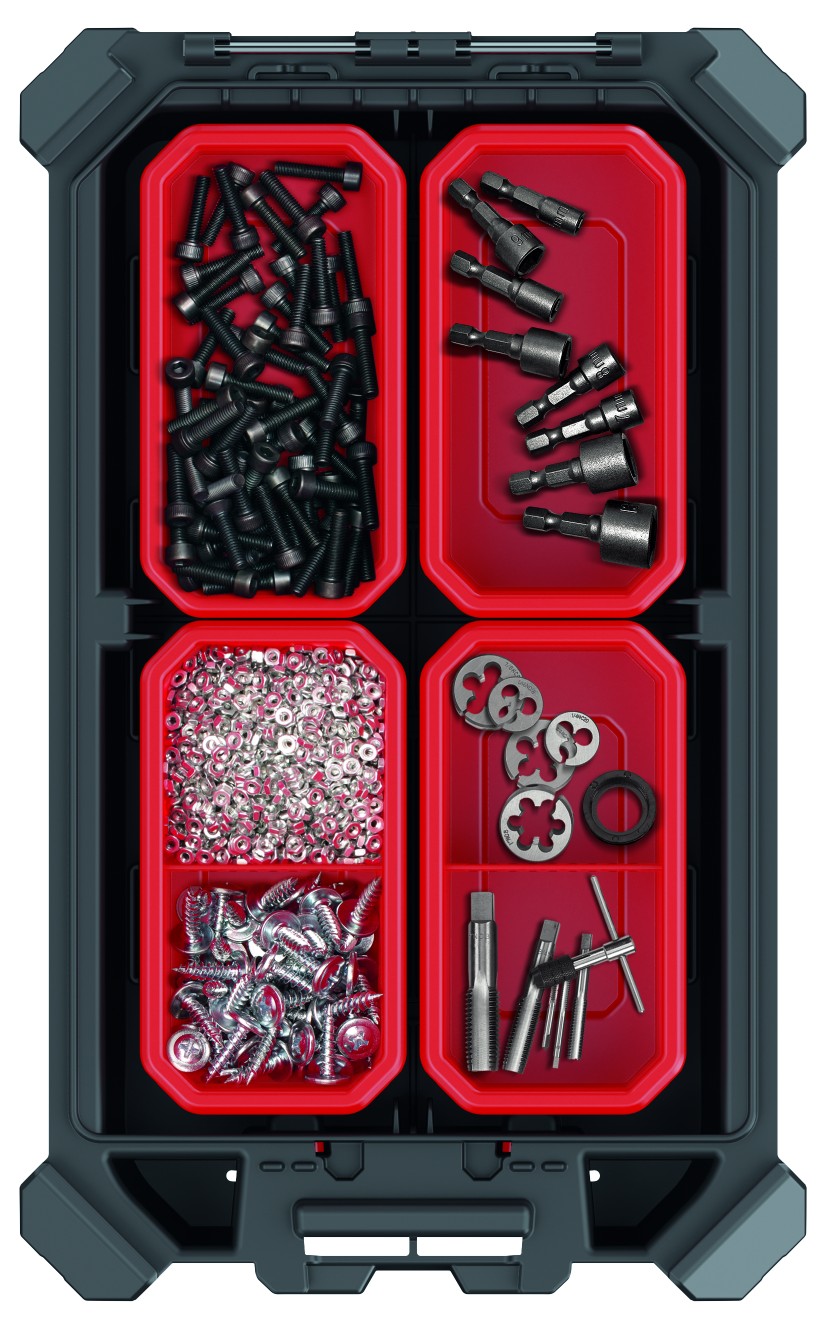 KISTENBERG Organizer narzędziowy MSX 25 niski B - KMX40258B - czarny