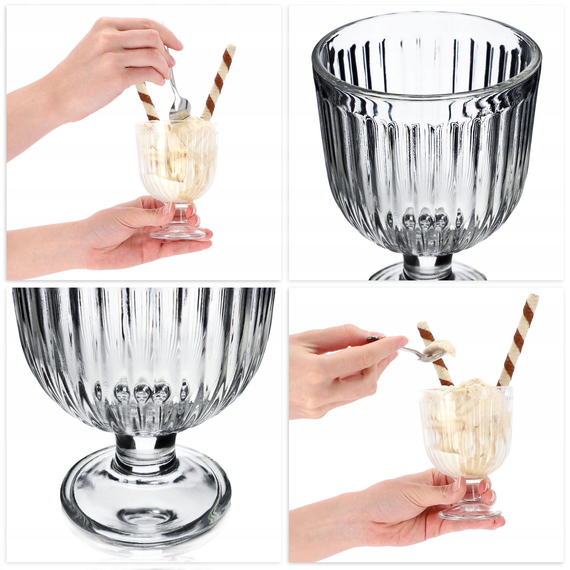Pucharki do lodów i deserów Caro 280 ml 6 szt.
