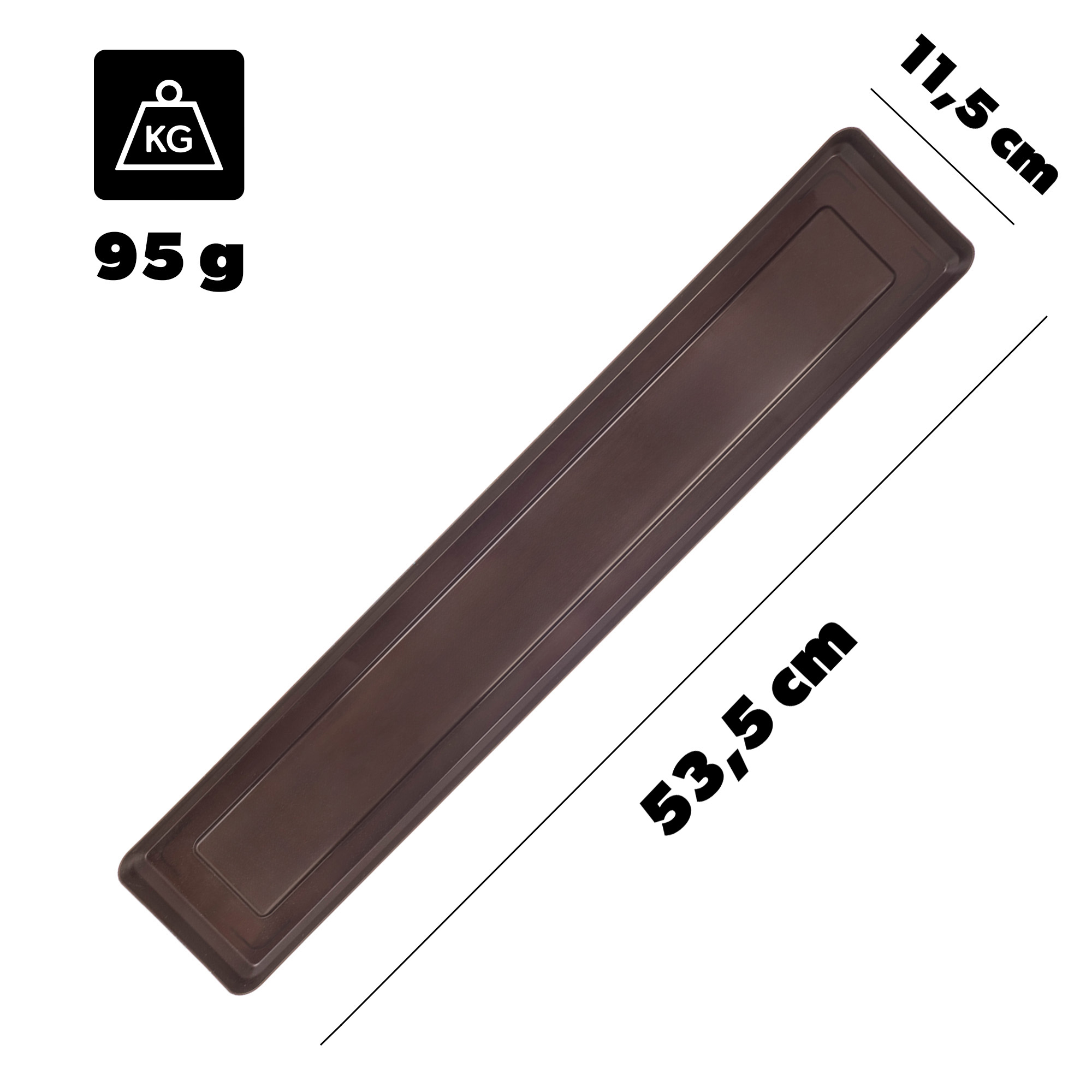 Skrzynka balkonowa z podstawką Paulin 60cm mokka