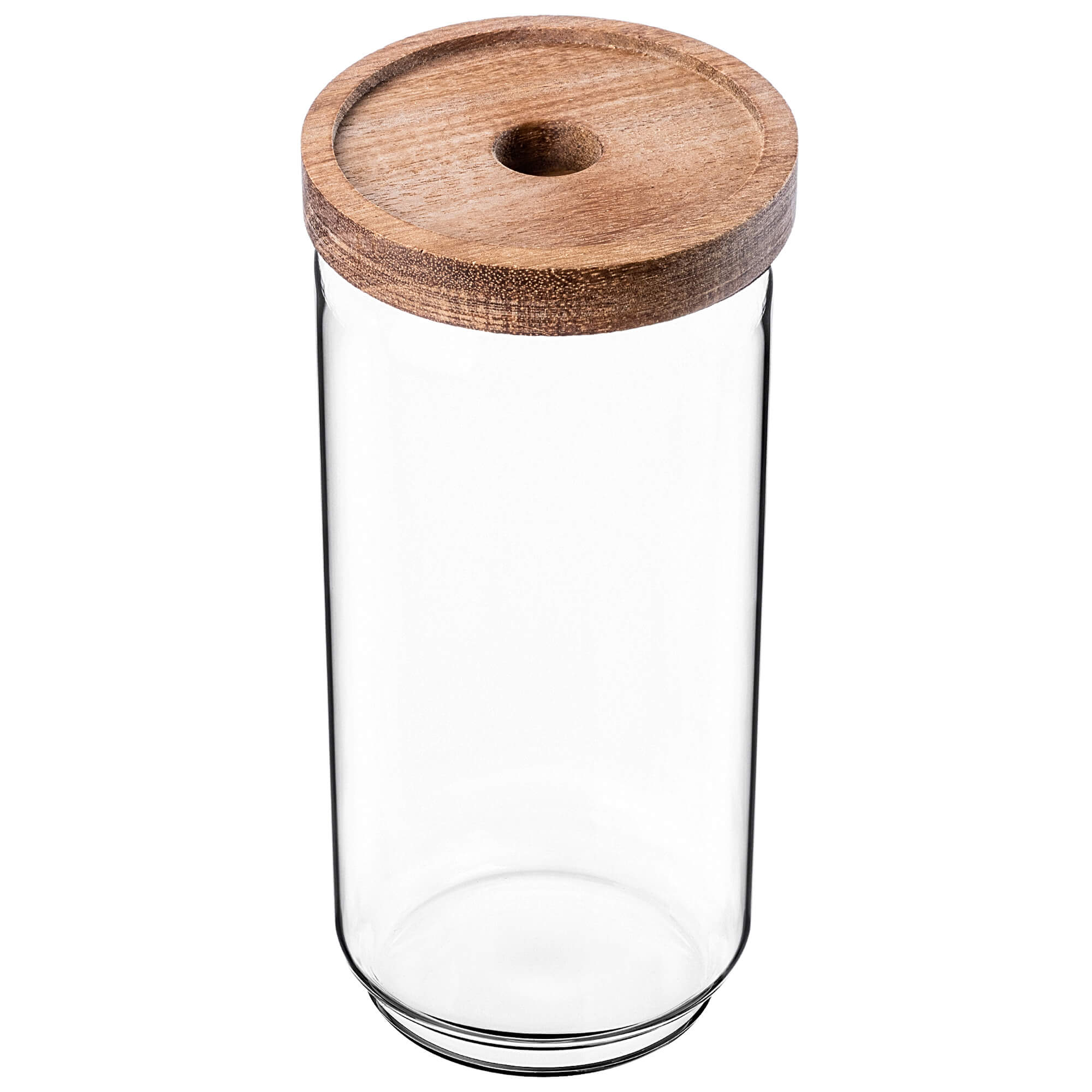 Pojemnik szklany na żywność Rucce z drewnianą pokrywką 950ml 3 szt.