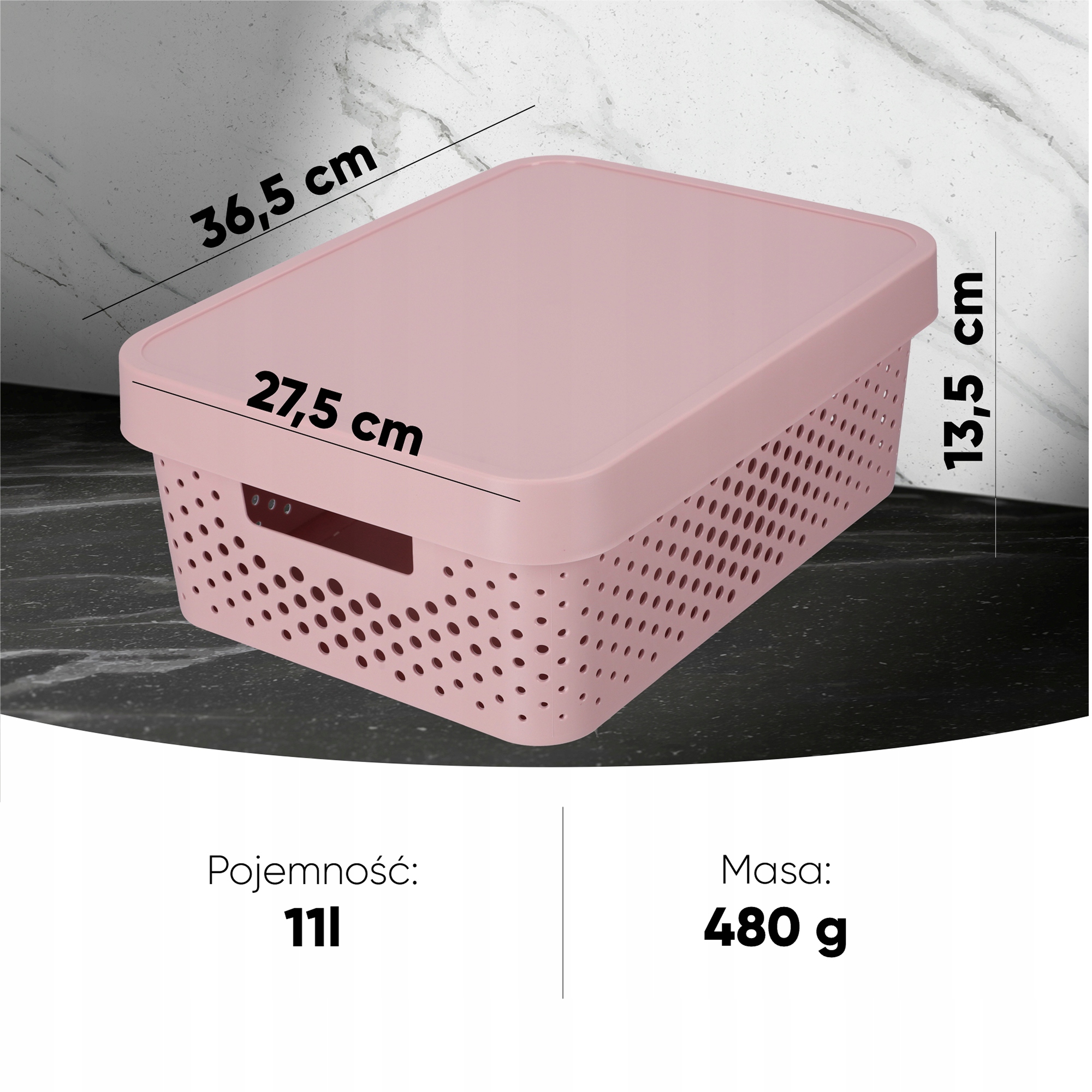 Pojemniki do przechowywania Curver Infinity 4,5 + 11 + 17L, różowe