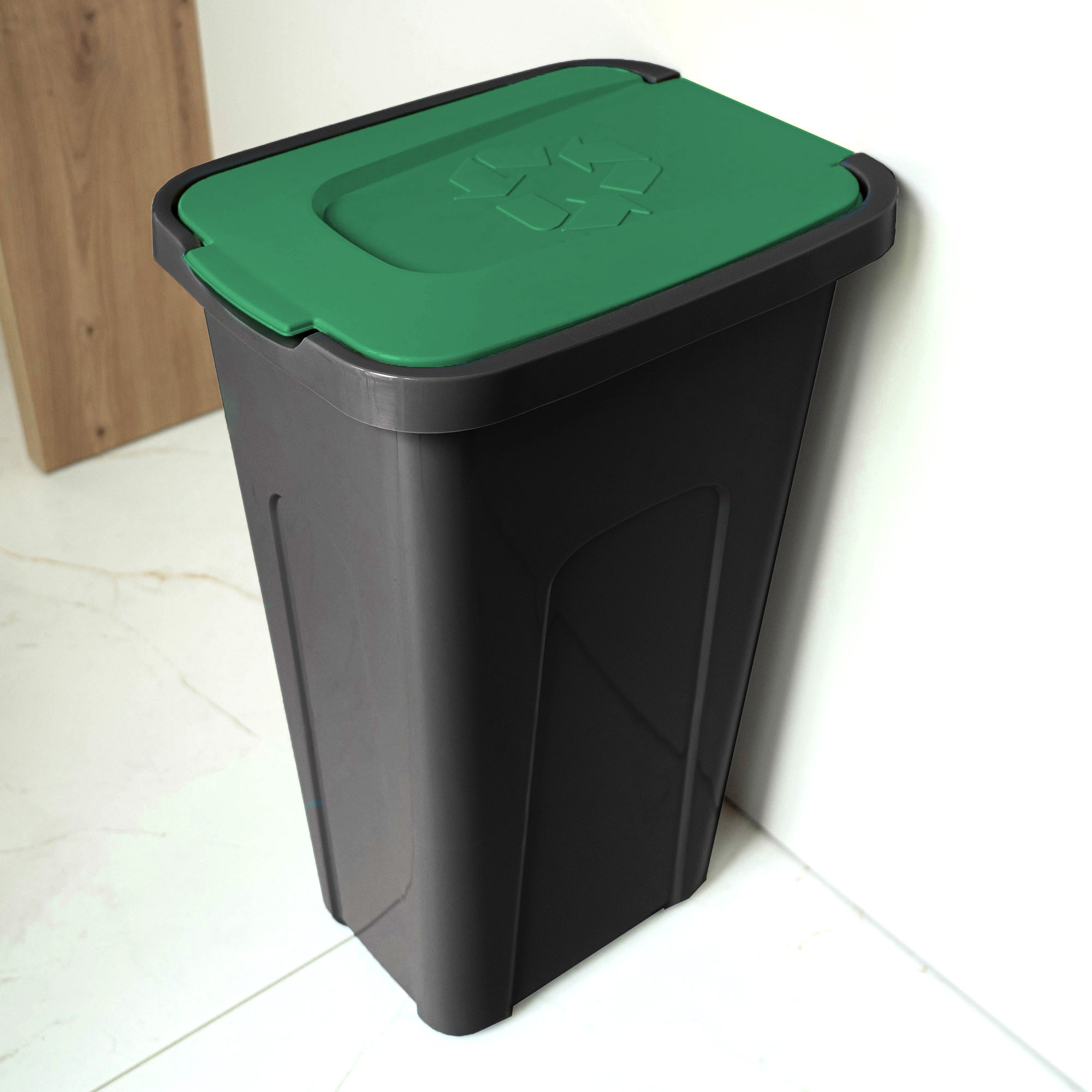 Kosz na śmieci Entrago 30L czarno-zielony