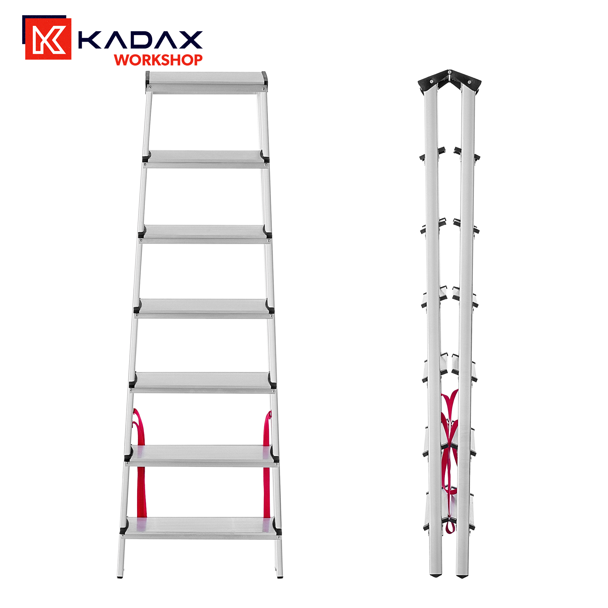 Drabina aluminiowa dwustronna Telti 7 stopni