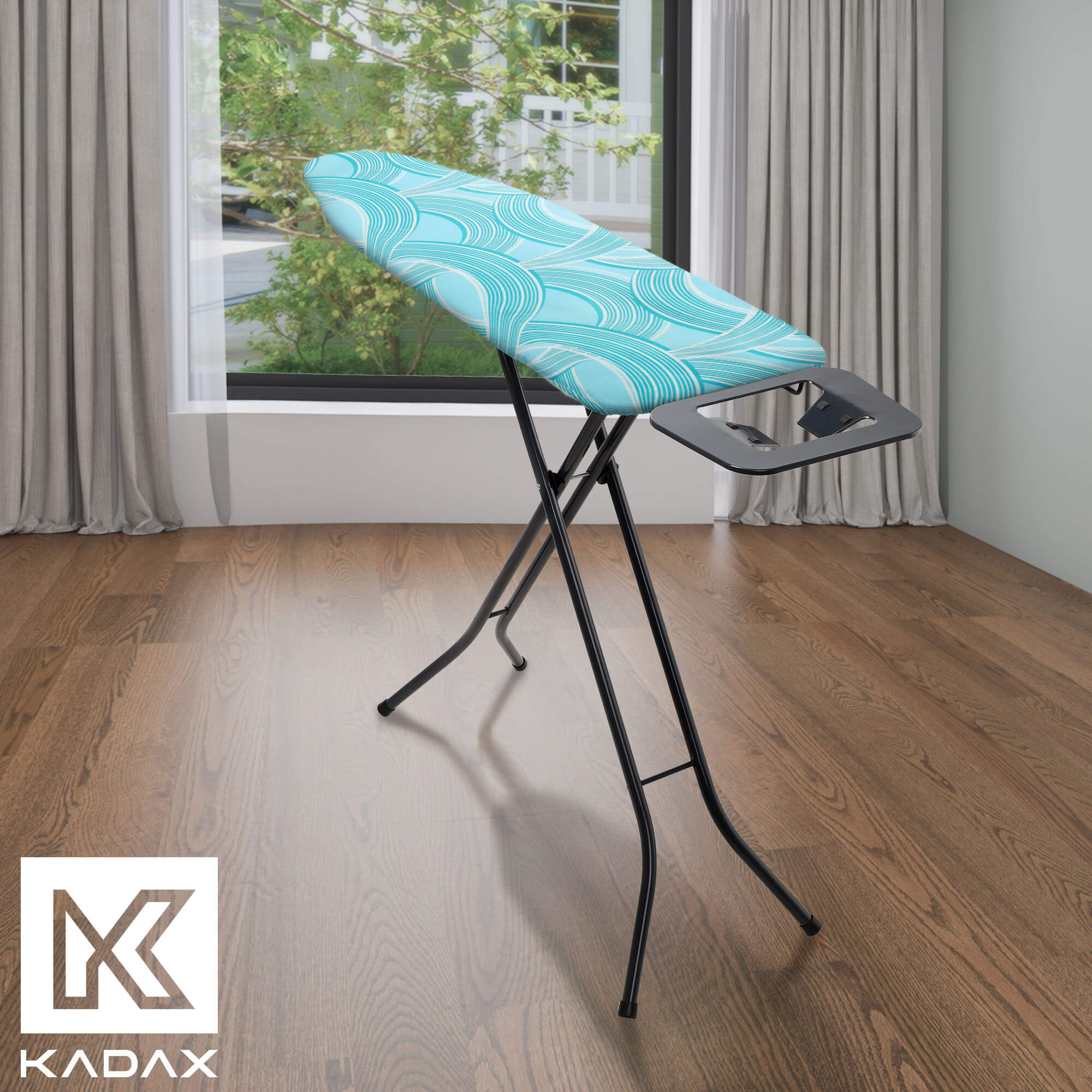 Pokrowiec na deskę do prasowania Cano 110x30cm naciągany podkład niebieskie linie