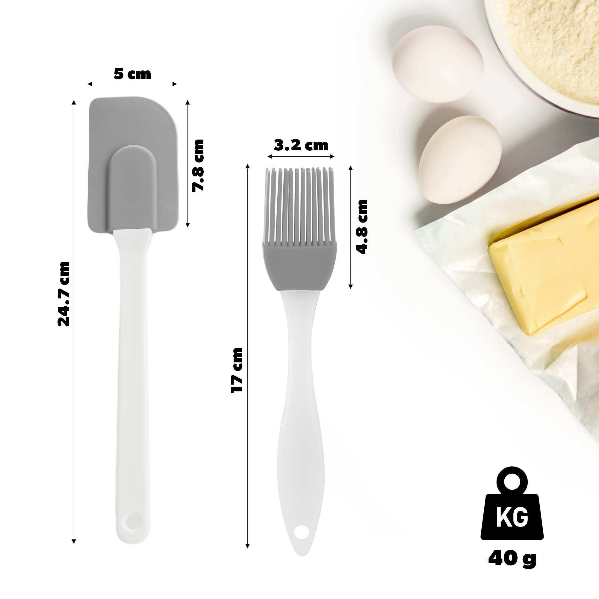 Zestaw pędzelków do ciasta Zinola, 2 szt.