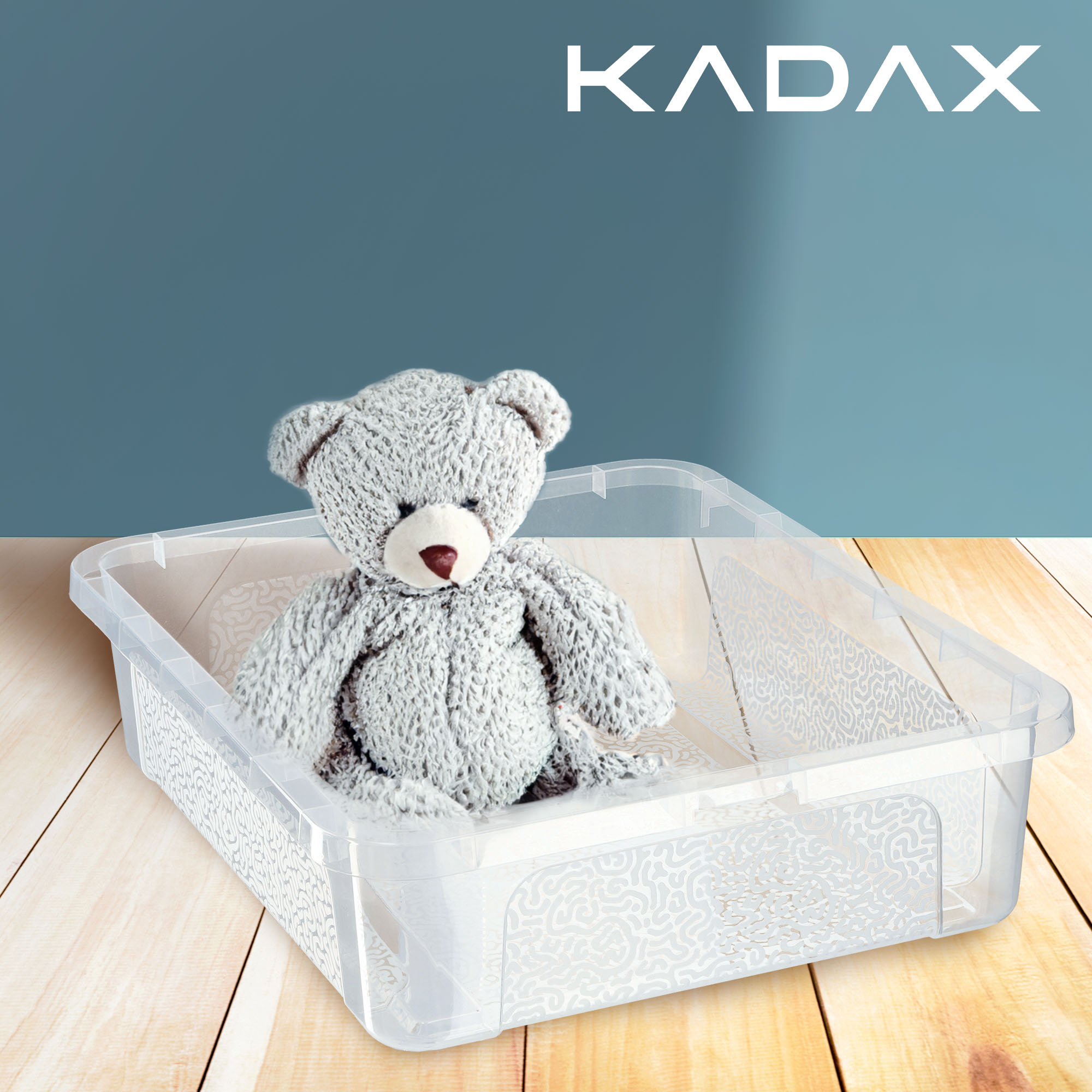 Pojemnik z pokrywką do przechowywania Dozza 10L bezbarwny