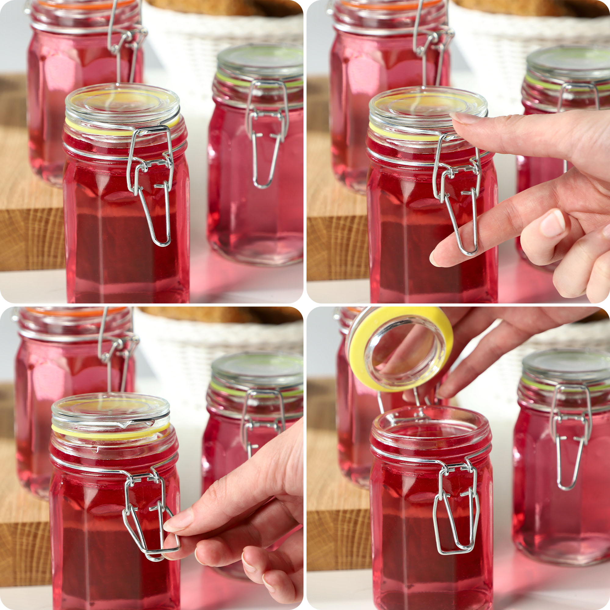 Zestaw słoików z klipsem Fabro 260 ml 3szt