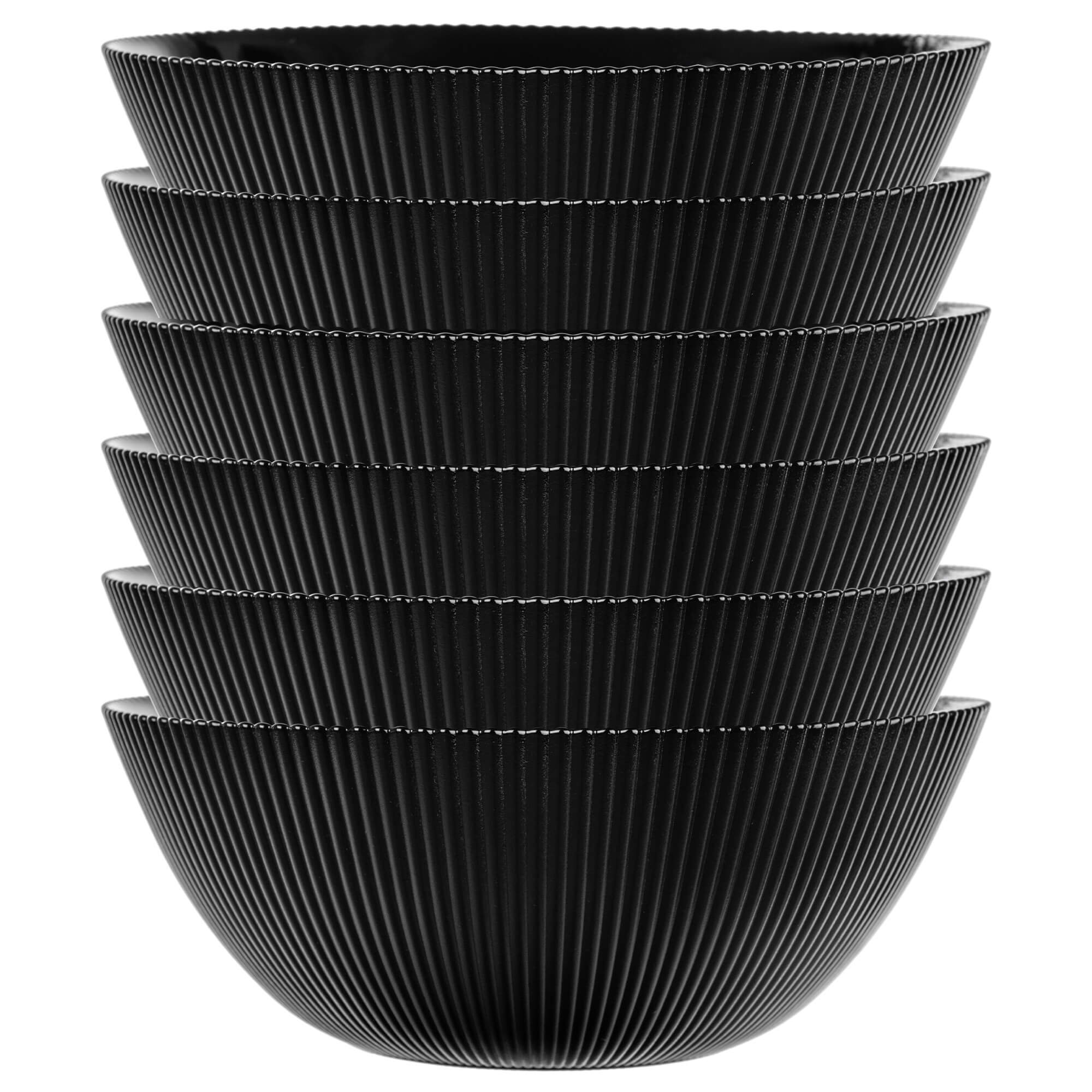 Salaterka szklana Regno 20.3 cm czarna 6 szt.