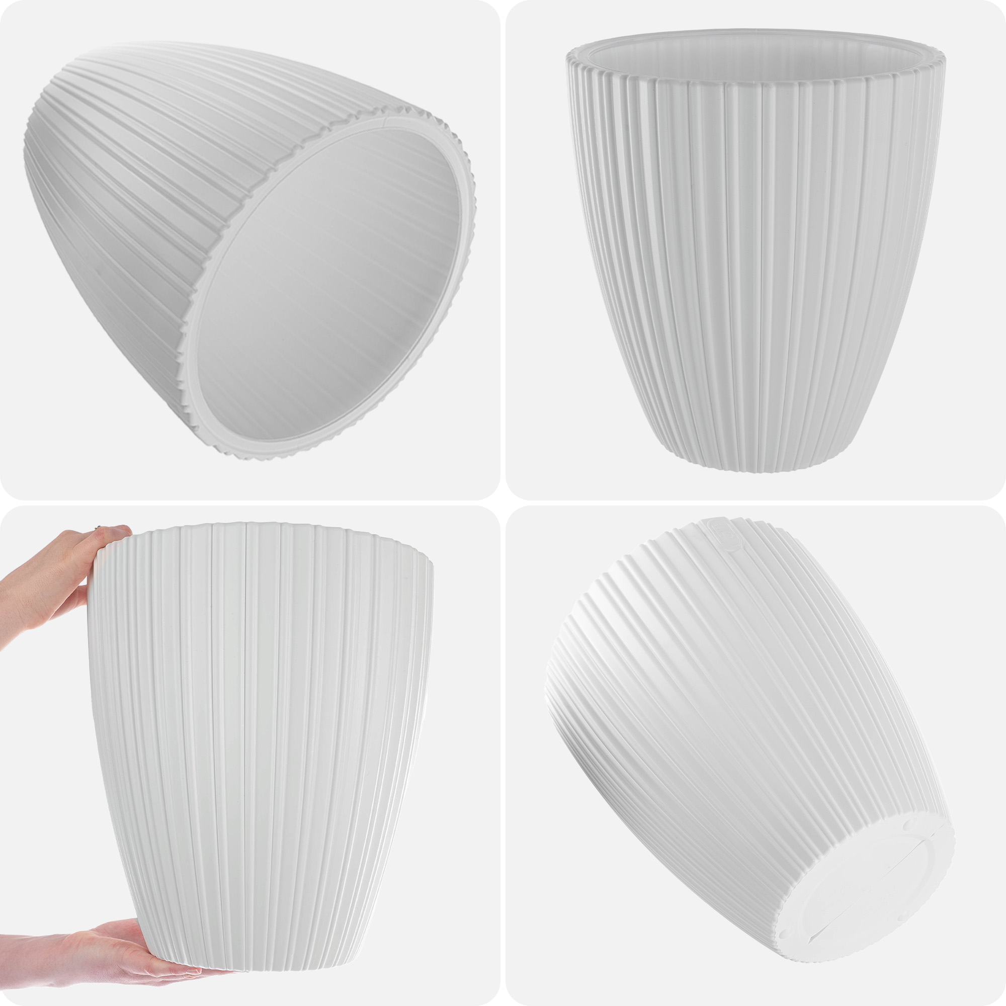 Doniczka na kwiaty Raivael 40 cm biała