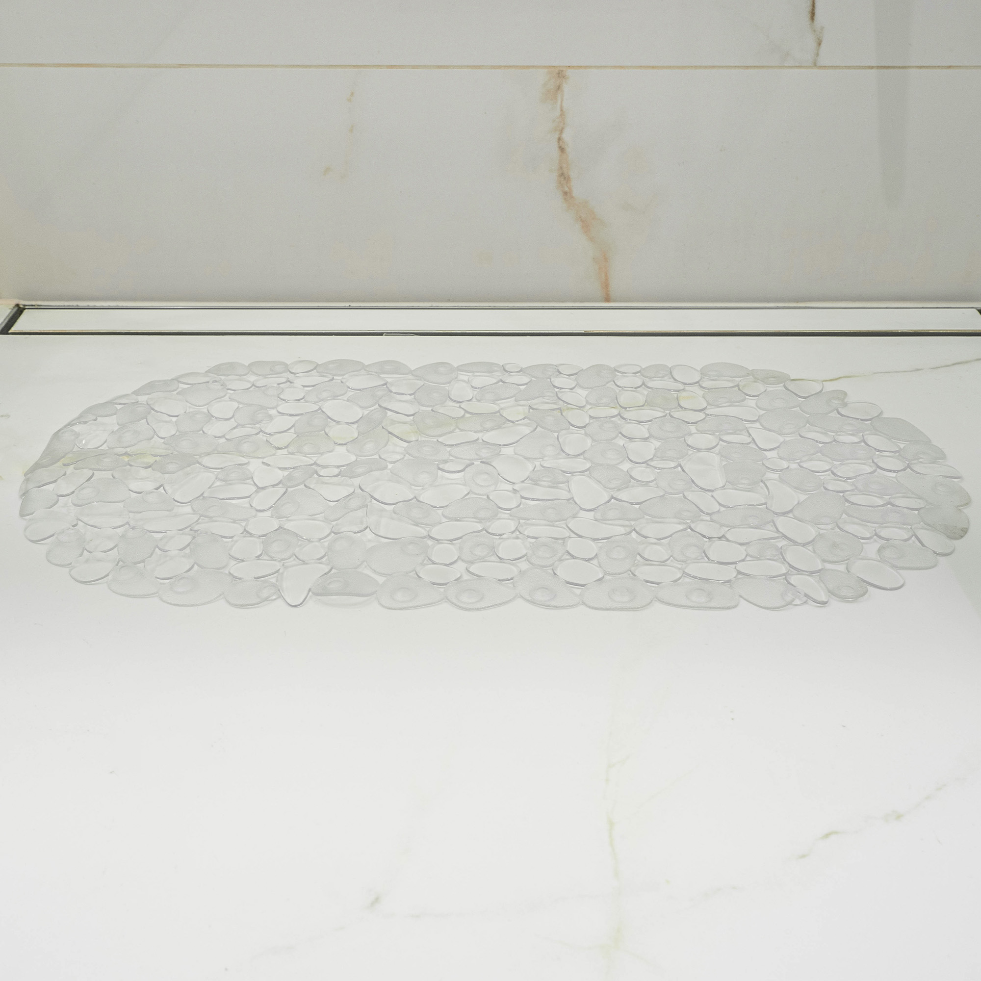 Mata łazienkowa Cabra 67x36 cm, transparentna