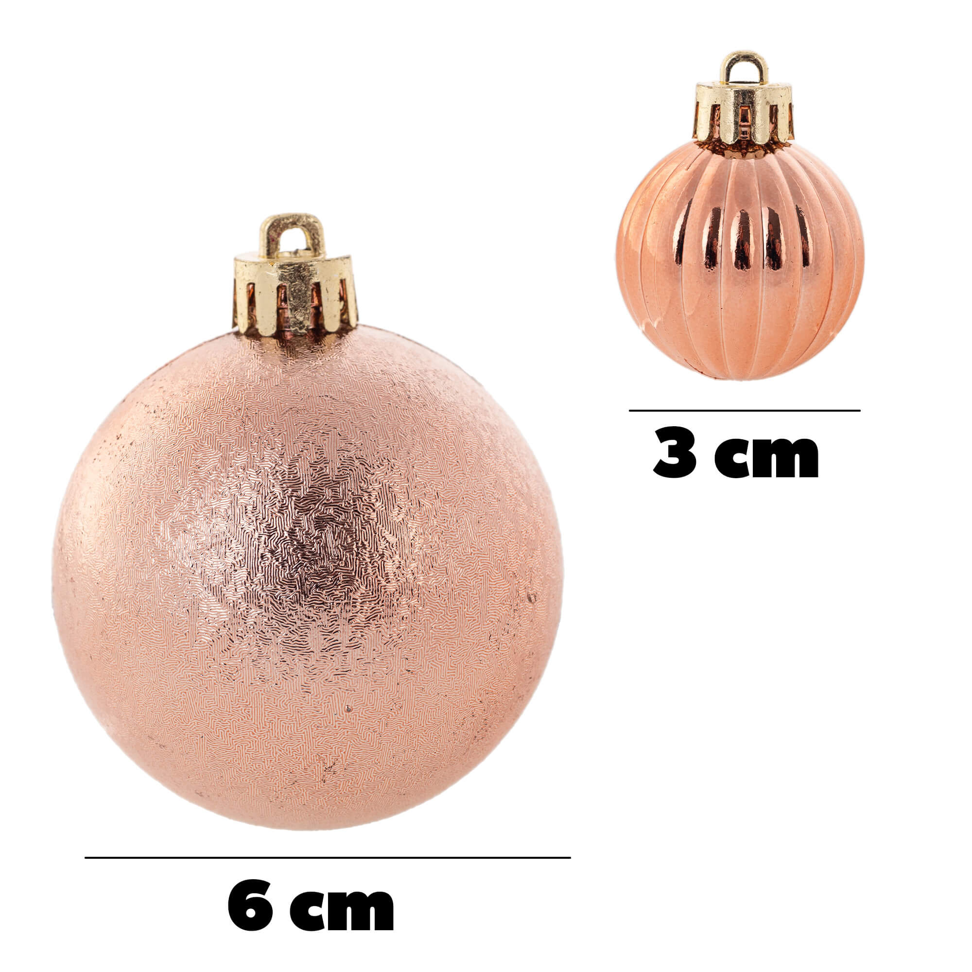 Komplet bombek Pons 44szt 3/6cm miedziany mix