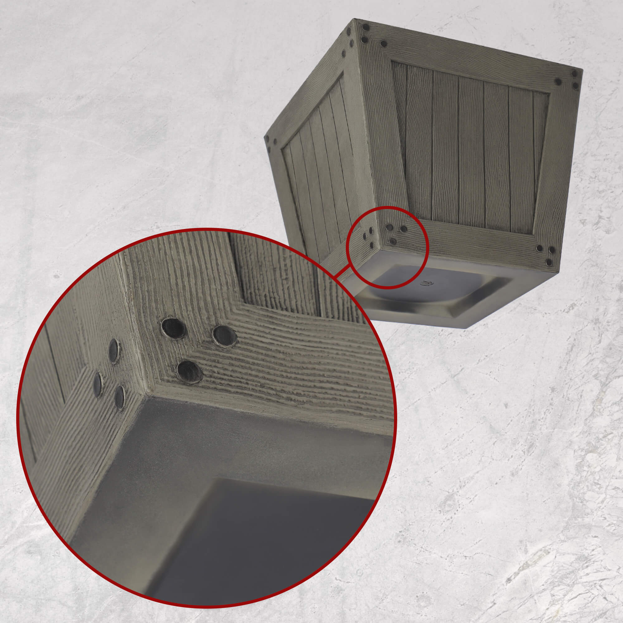 Donica balkonowa Sori 30 x 25 cm, ciemny szary