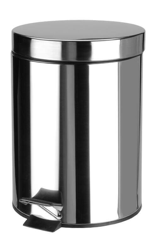 Stalowy kosz na śmieci otwierany na pedał 5L