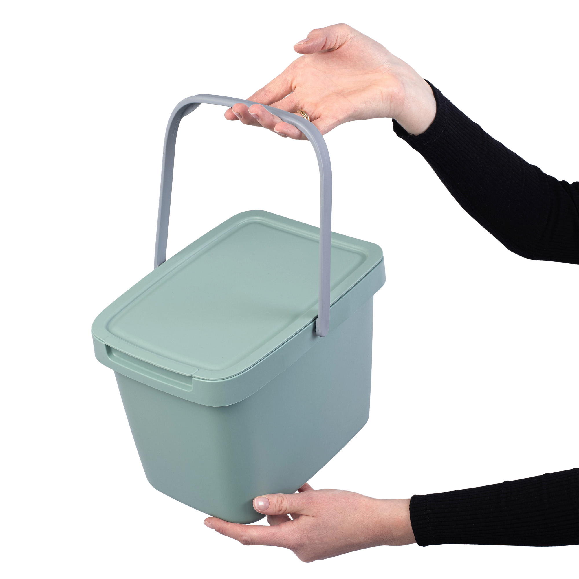 Kosz na śmieci Salans jasny zielony 6L