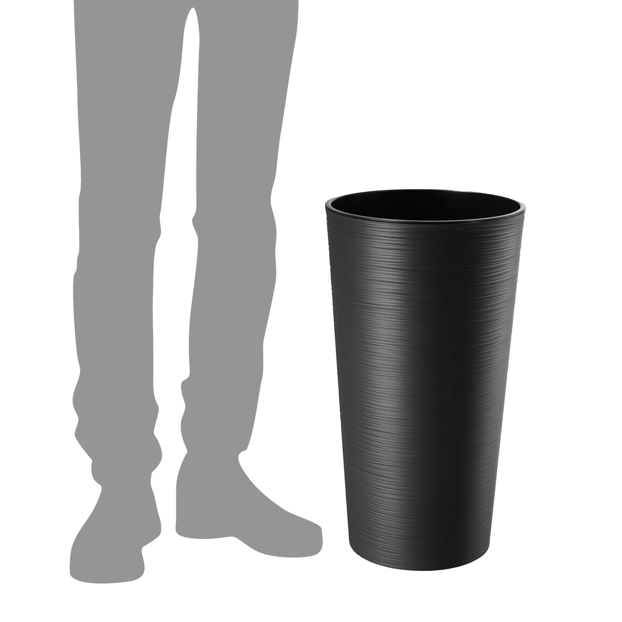 Doniczka na kwiaty Merag 26 cm grafit