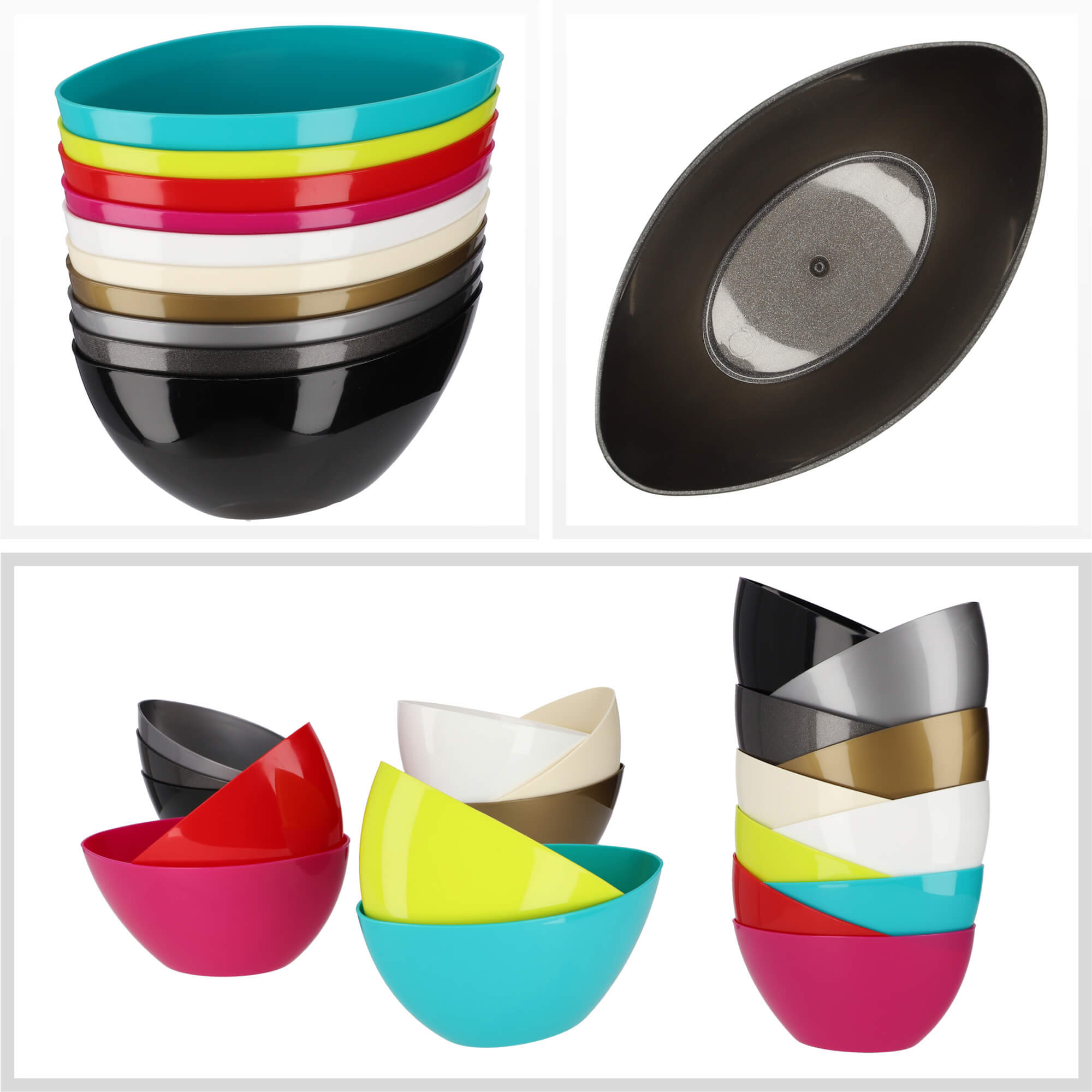 Doniczka na kwiaty Ptuj owalna 30cm, grafitowa