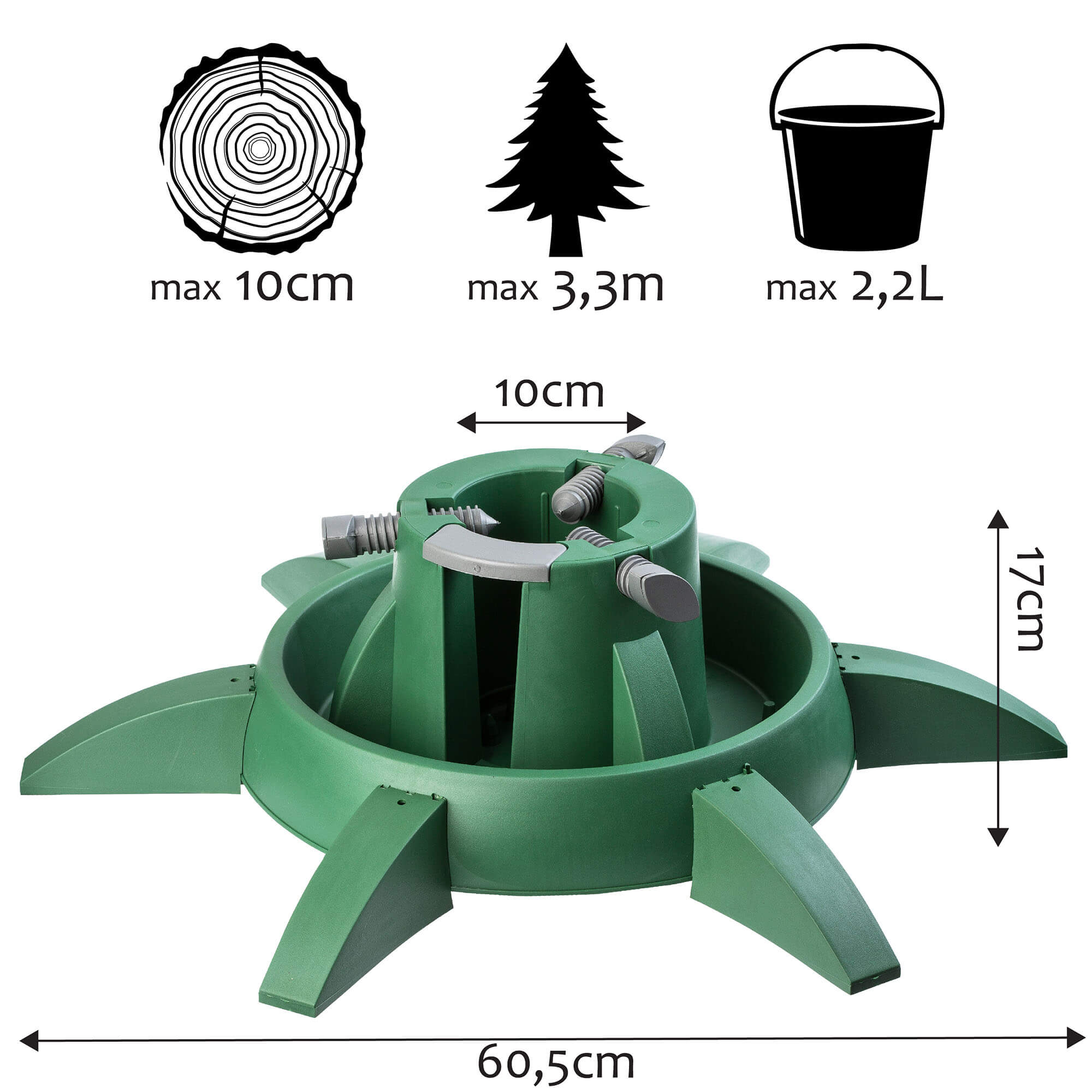 Stojak na choinkę 60cm zielony