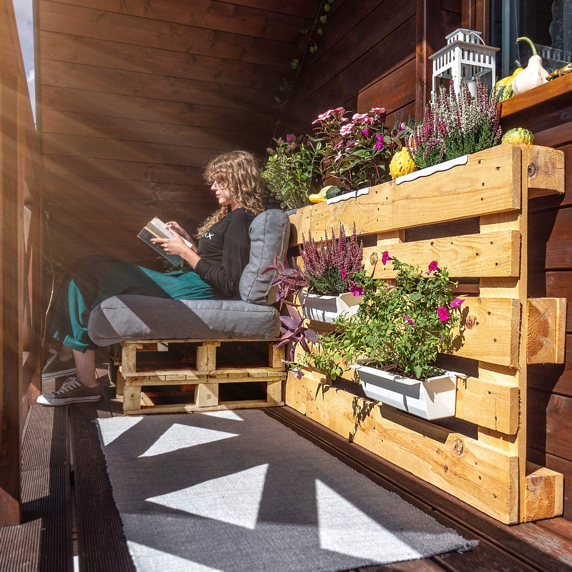 Doniczka do europalet Veere 40.5 cm biała 10 szt.