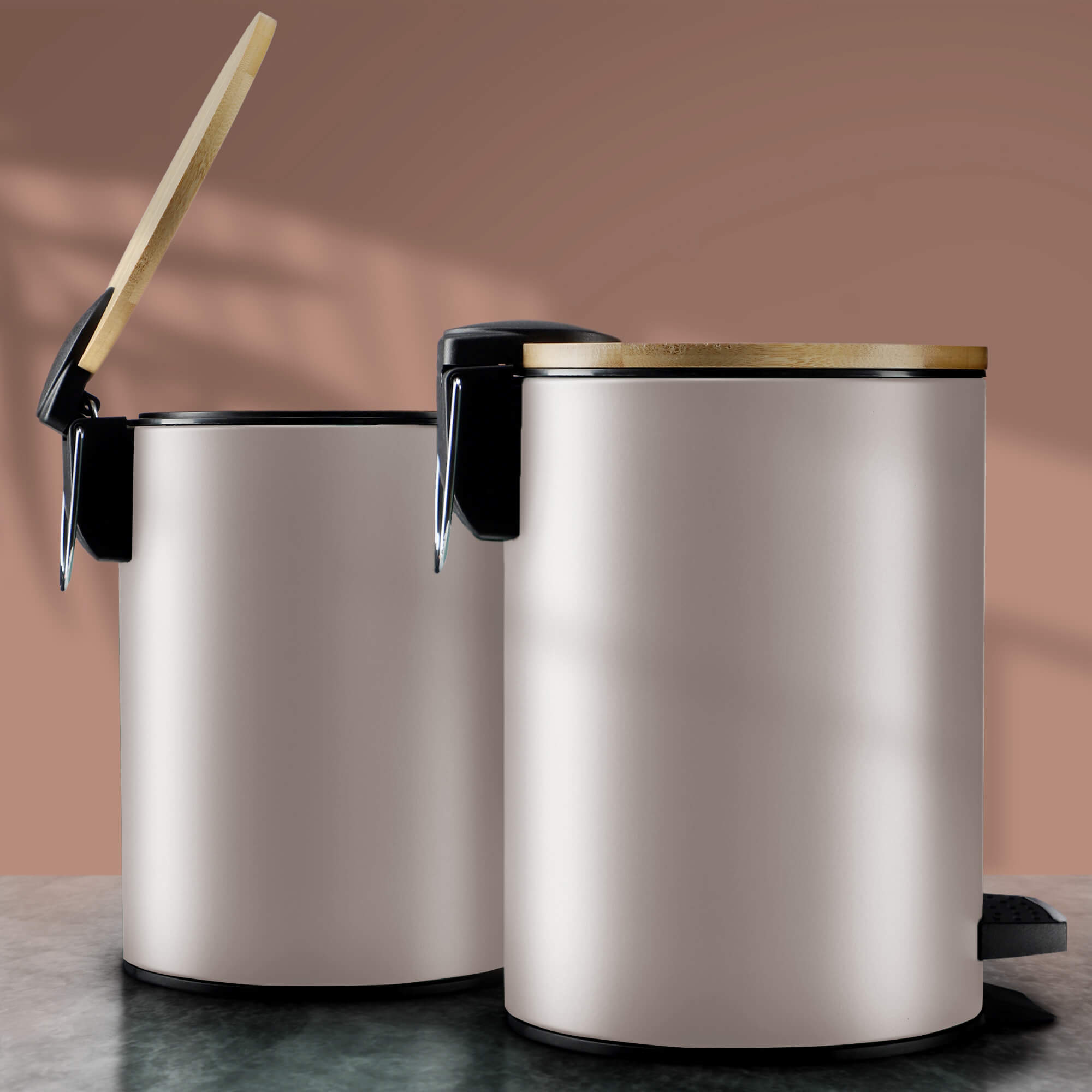 Kosz łazienkowy Linter beżowy, 3L