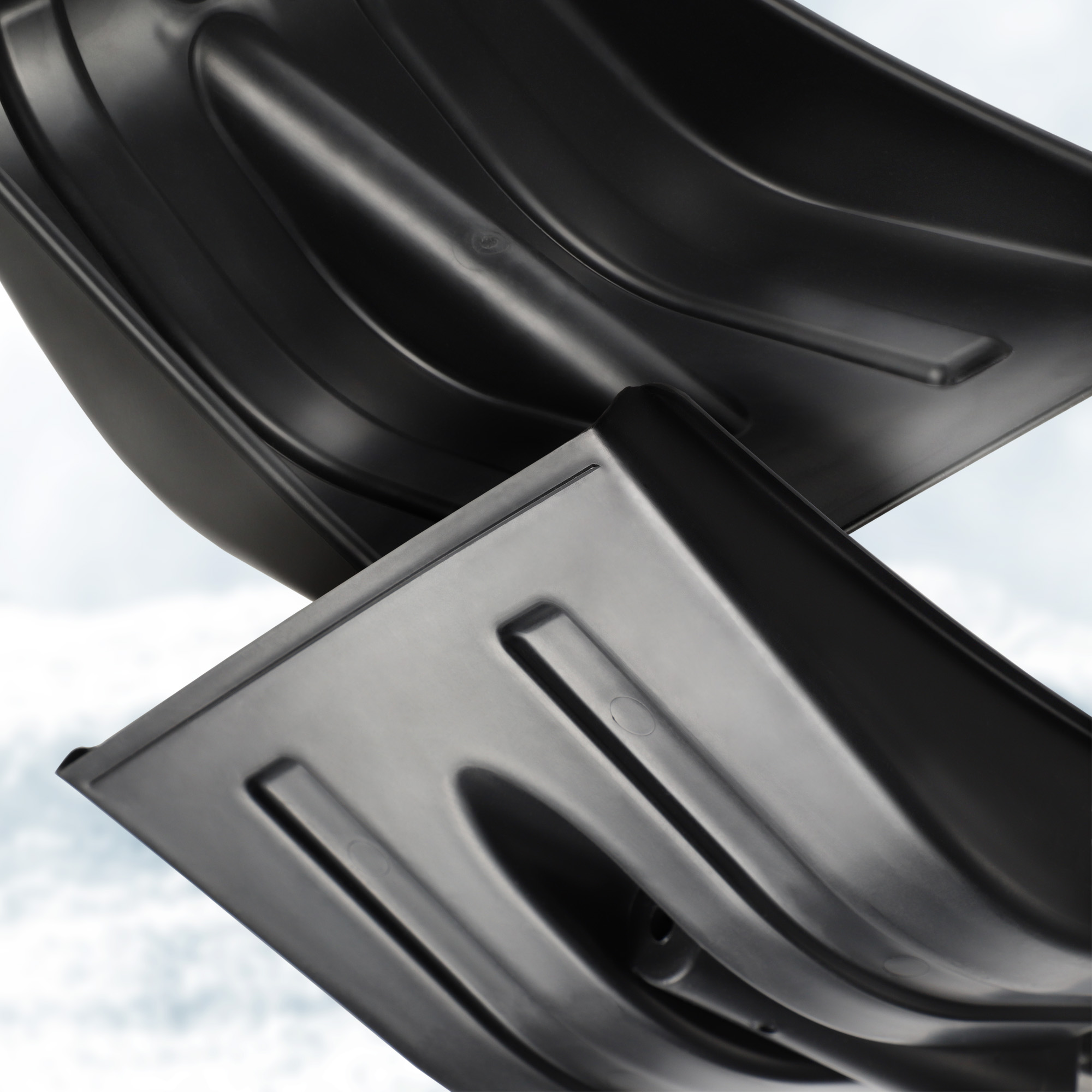 Zestaw do odśnieżania szufla czarna + saperka teleskopowa czarna