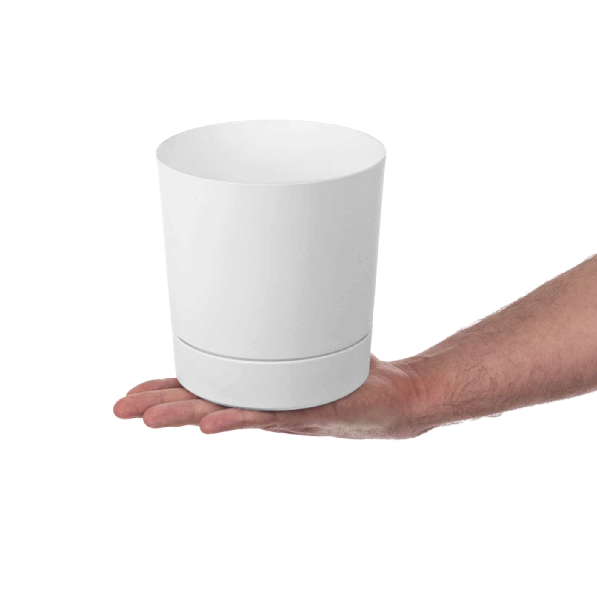 Donica z podstawką Verri 14.5 cm biała