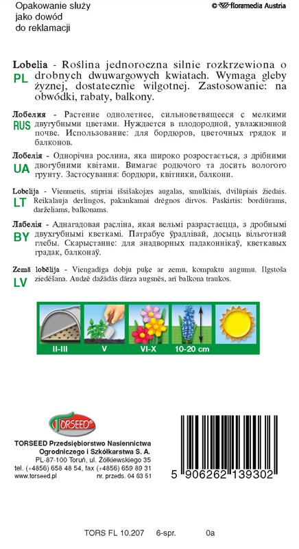 Lobelia zwisająca - Lobelia pendula niebieska 0,2g