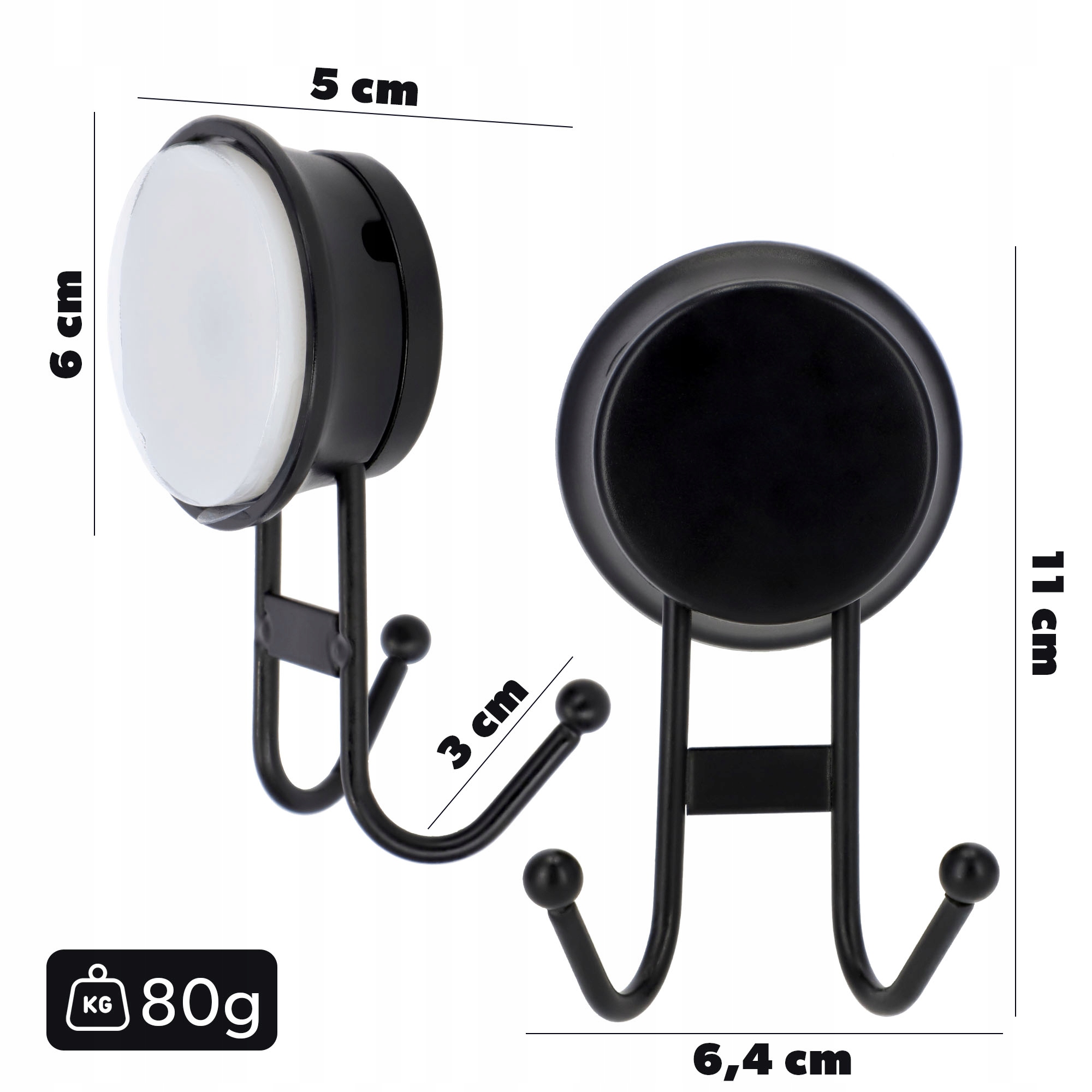 Zestaw łazienkowy półka łazienkowa + uchwyt na papier + haczyk