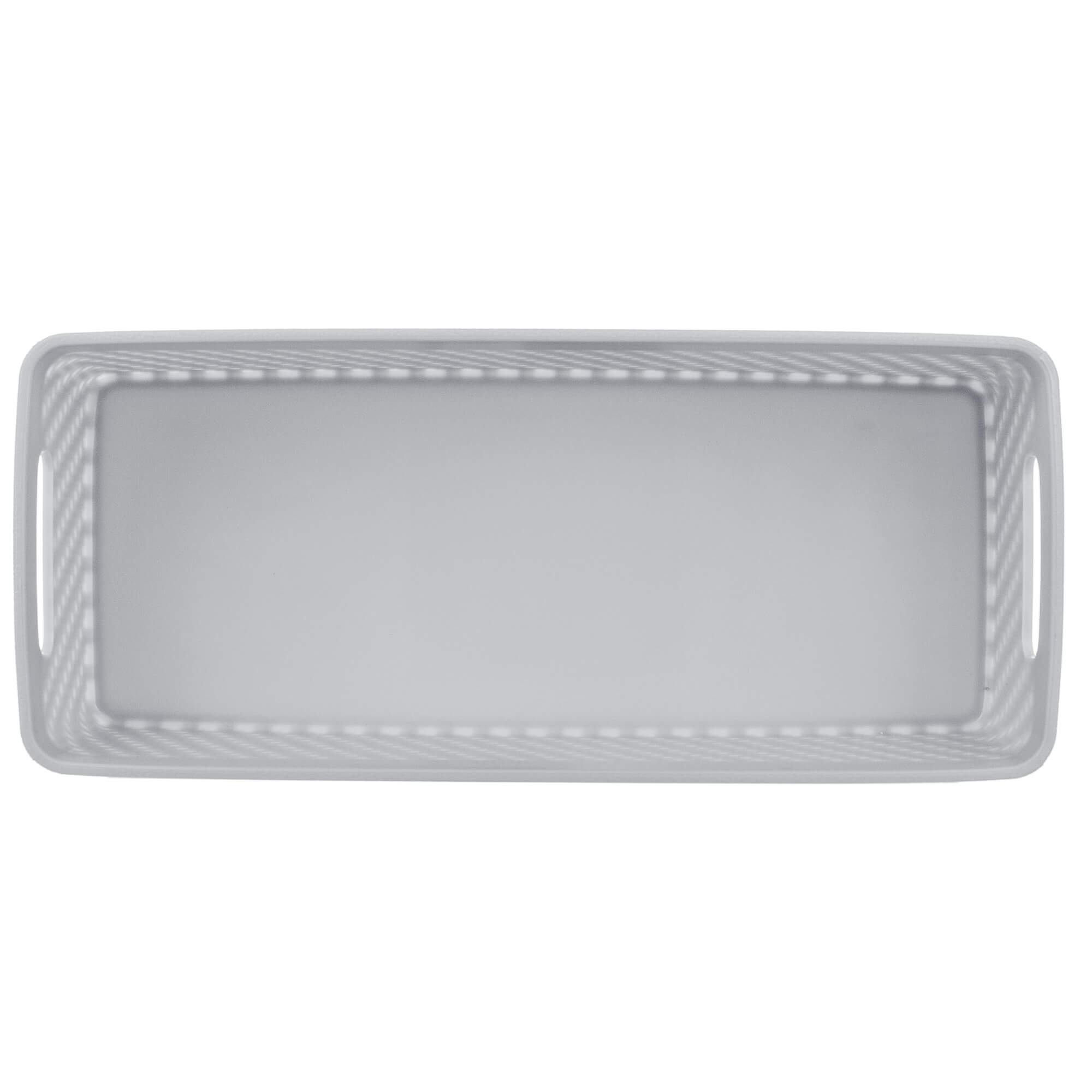 Koszyk prostokątny Lioni 24.5 x 10 x 7 cm jasny szary