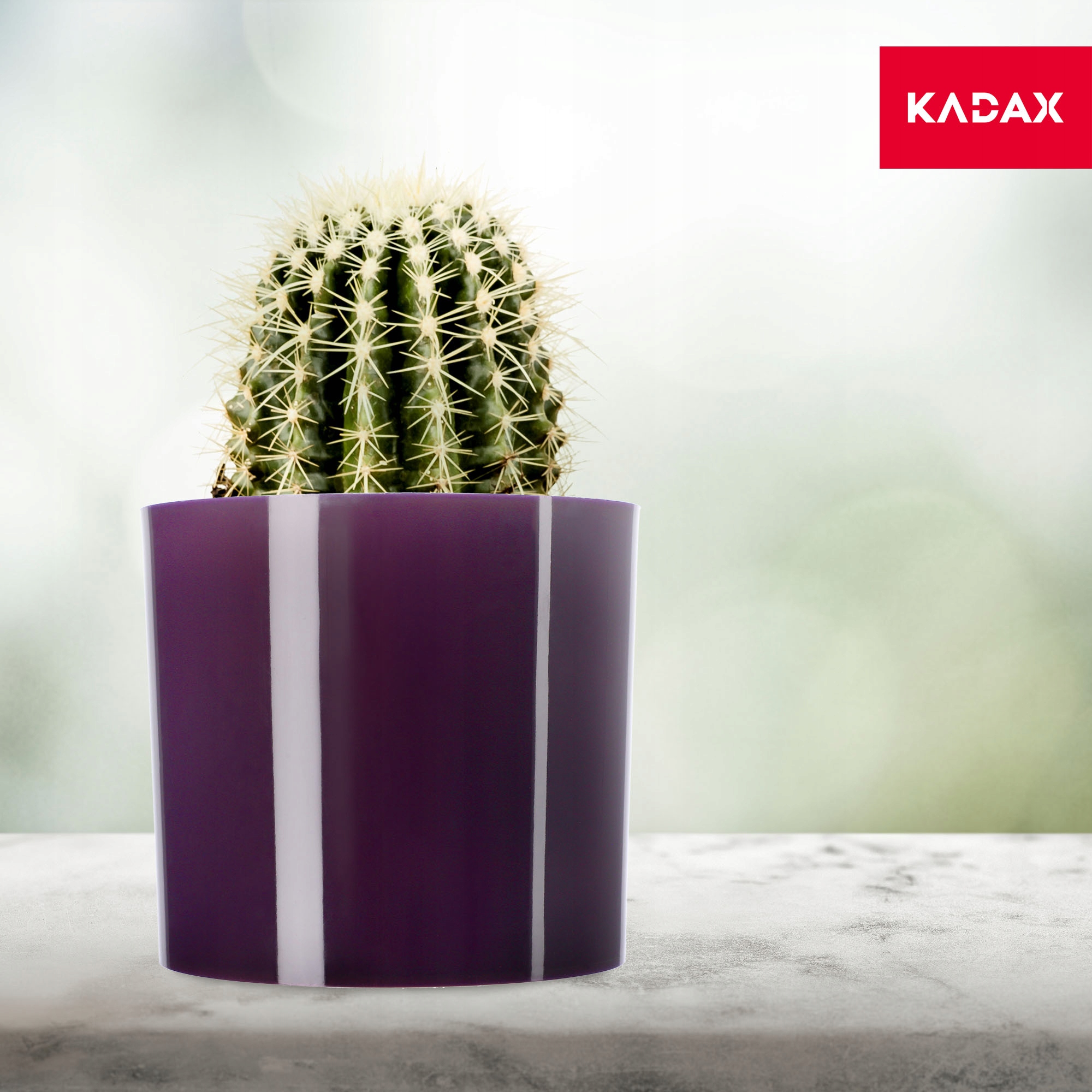 Doniczka na kwiaty okrągła Figari 11 cm, śliwkowa