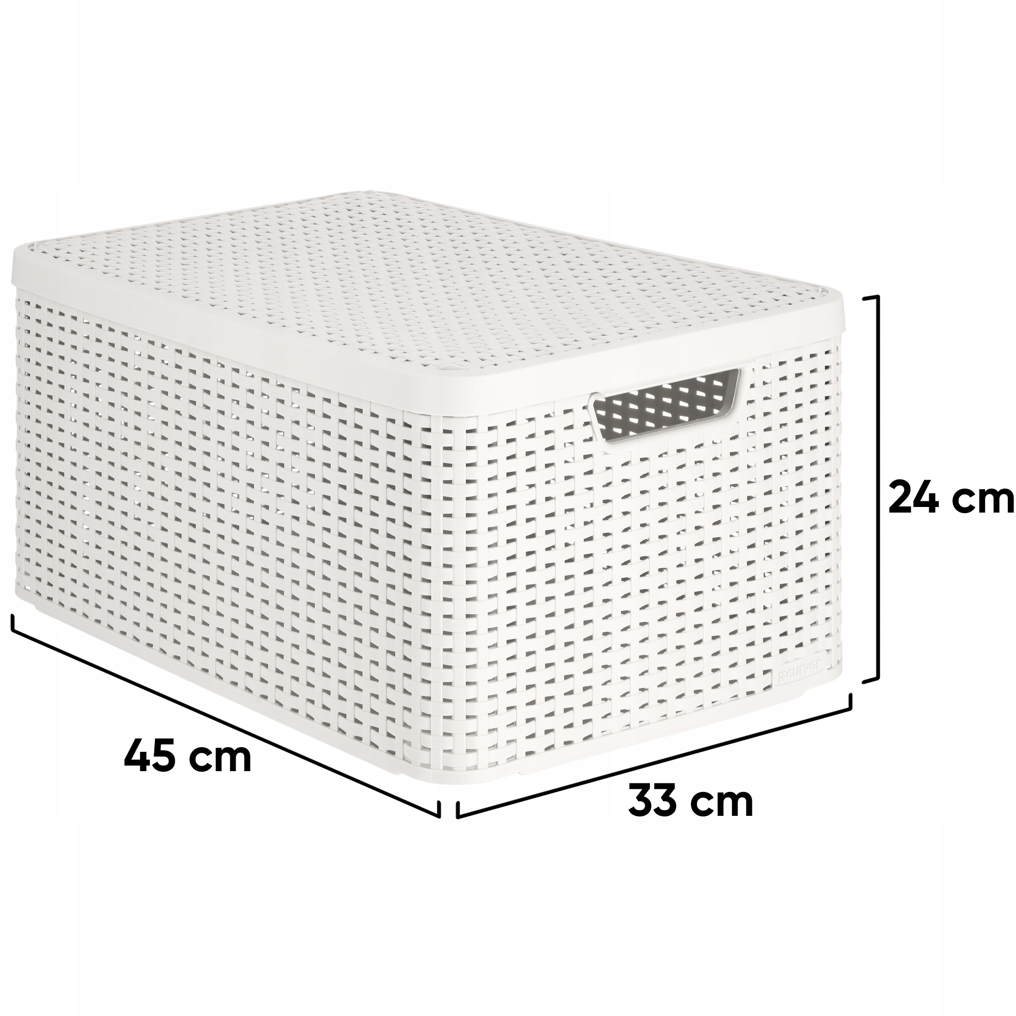 Pojemnik do przechowywania z pokrywką Curver Style 30L, jasny szary