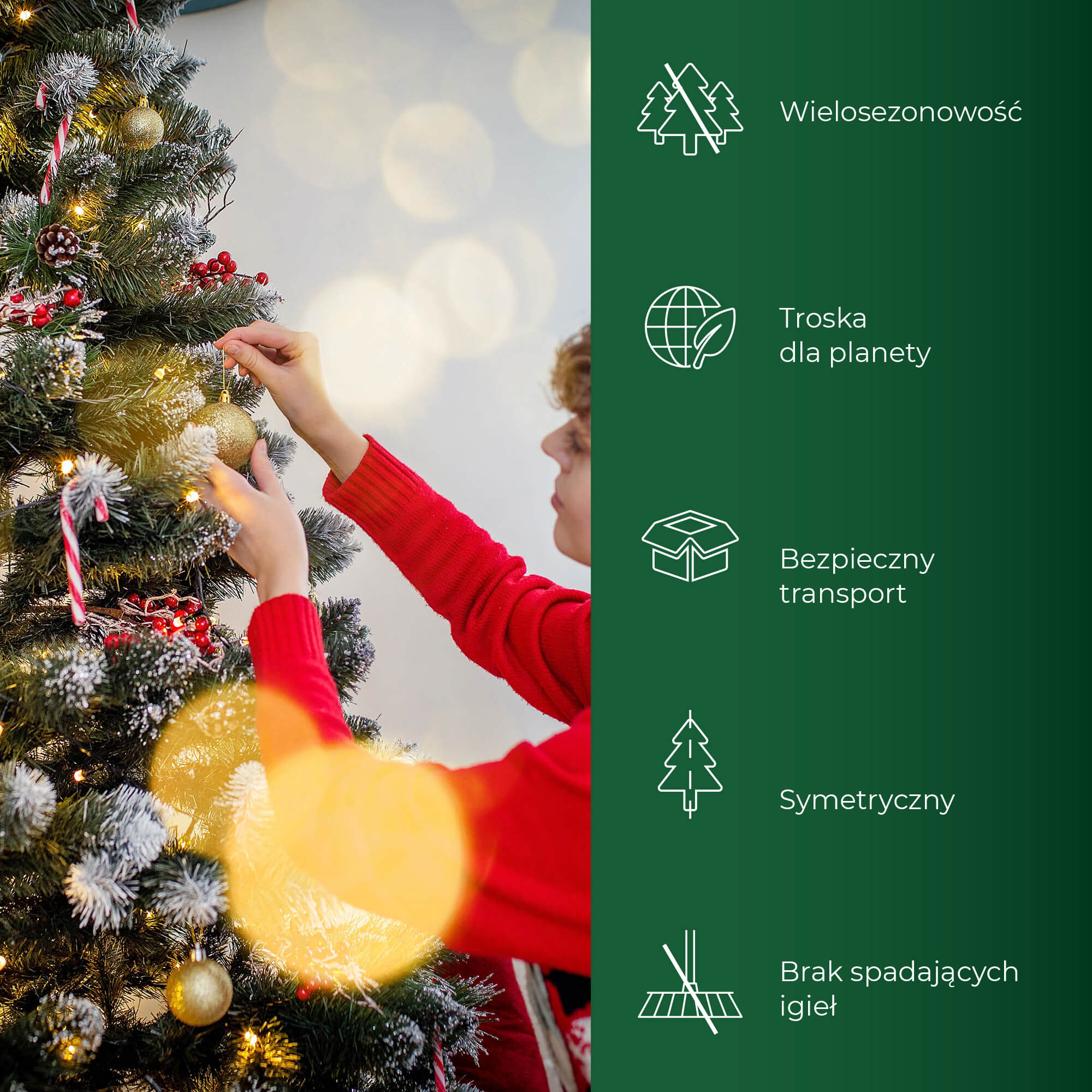 Choinka sztuczna sosna diamentowa Este 180 cm