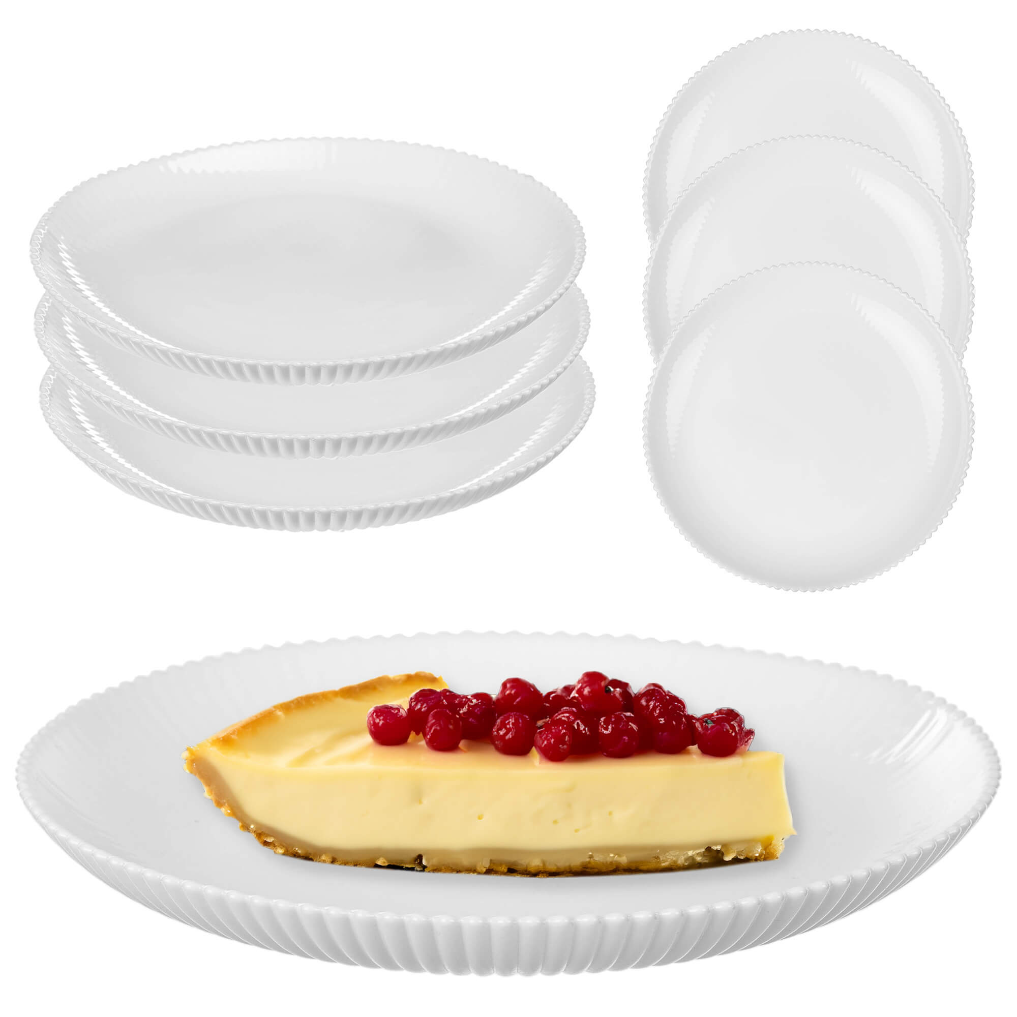 Talerz deserowy Regno 19 cm biały 3 szt.