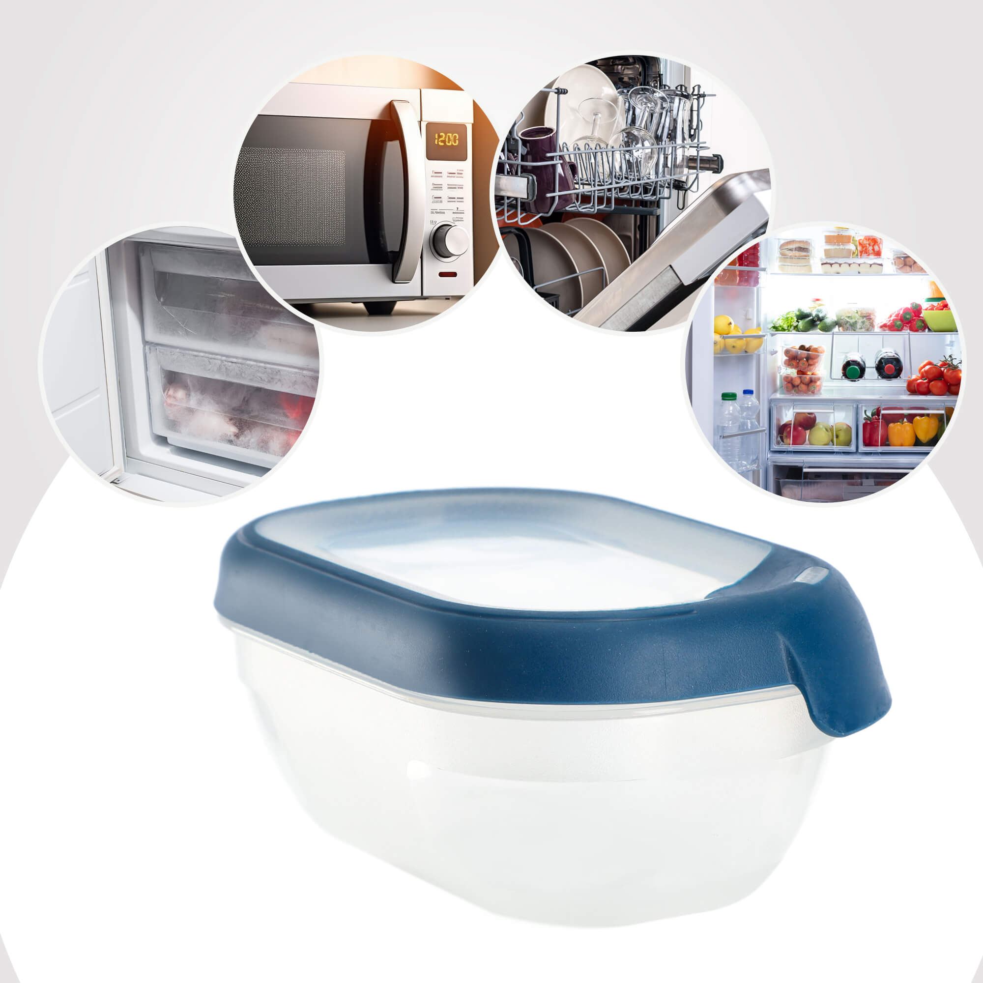 Pojemnik prostokątny 0.5L Curver Grand Chef Eco Line, niebieski