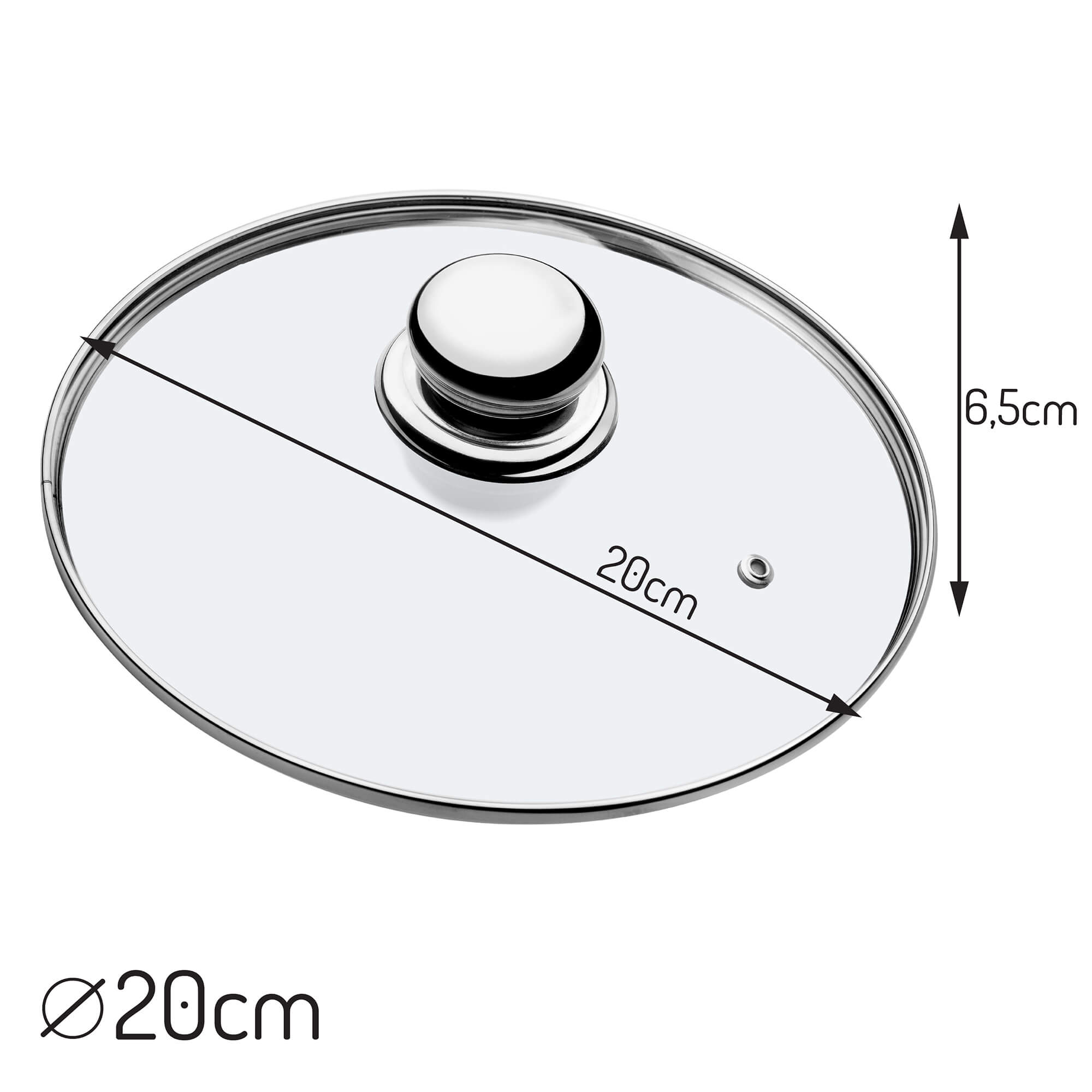 Pokrywa żaroodporna Finsta z metalowym uchwytem, 20 cm