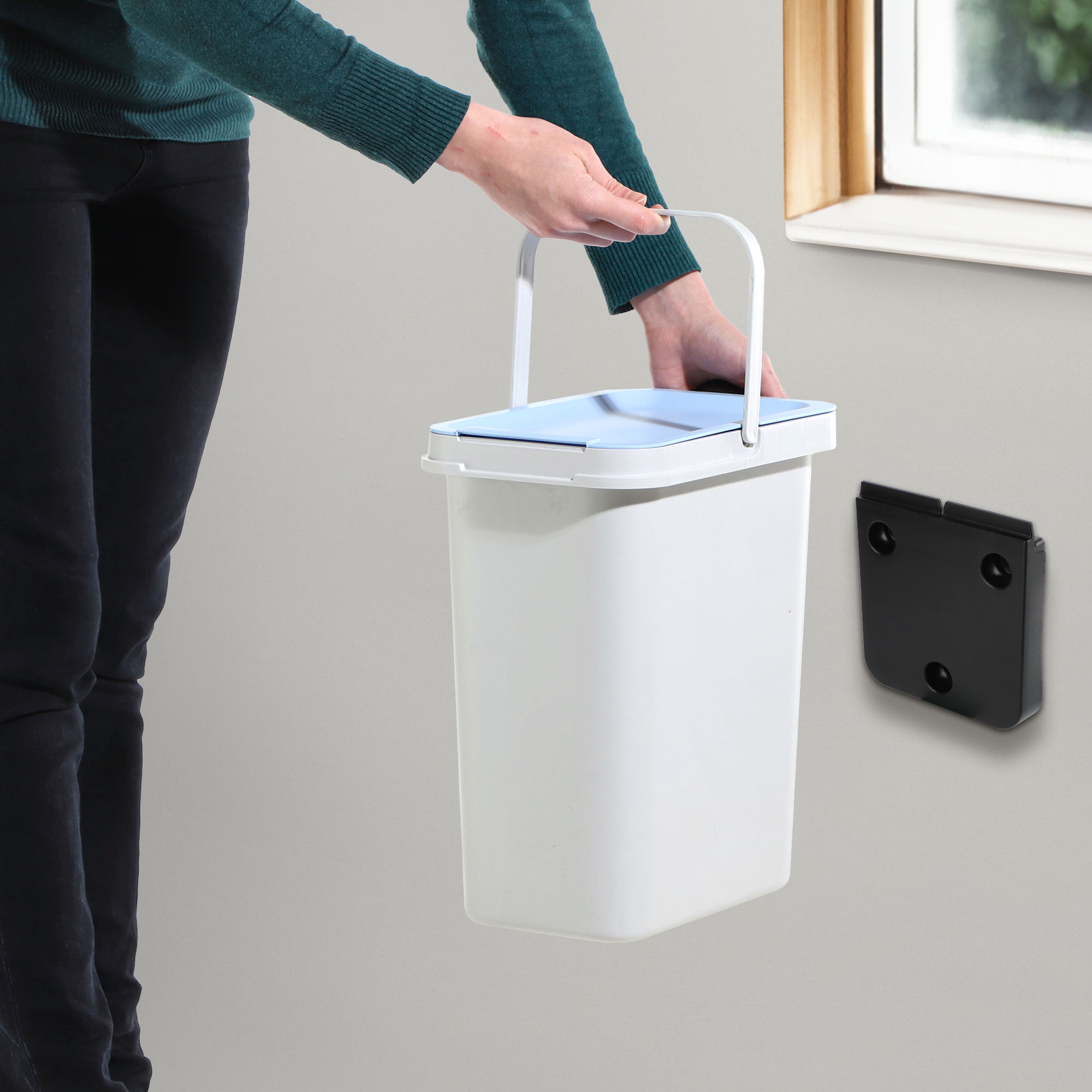 Kosz na śmieci Rully 4 x 12 L z uchwytami mocującymi