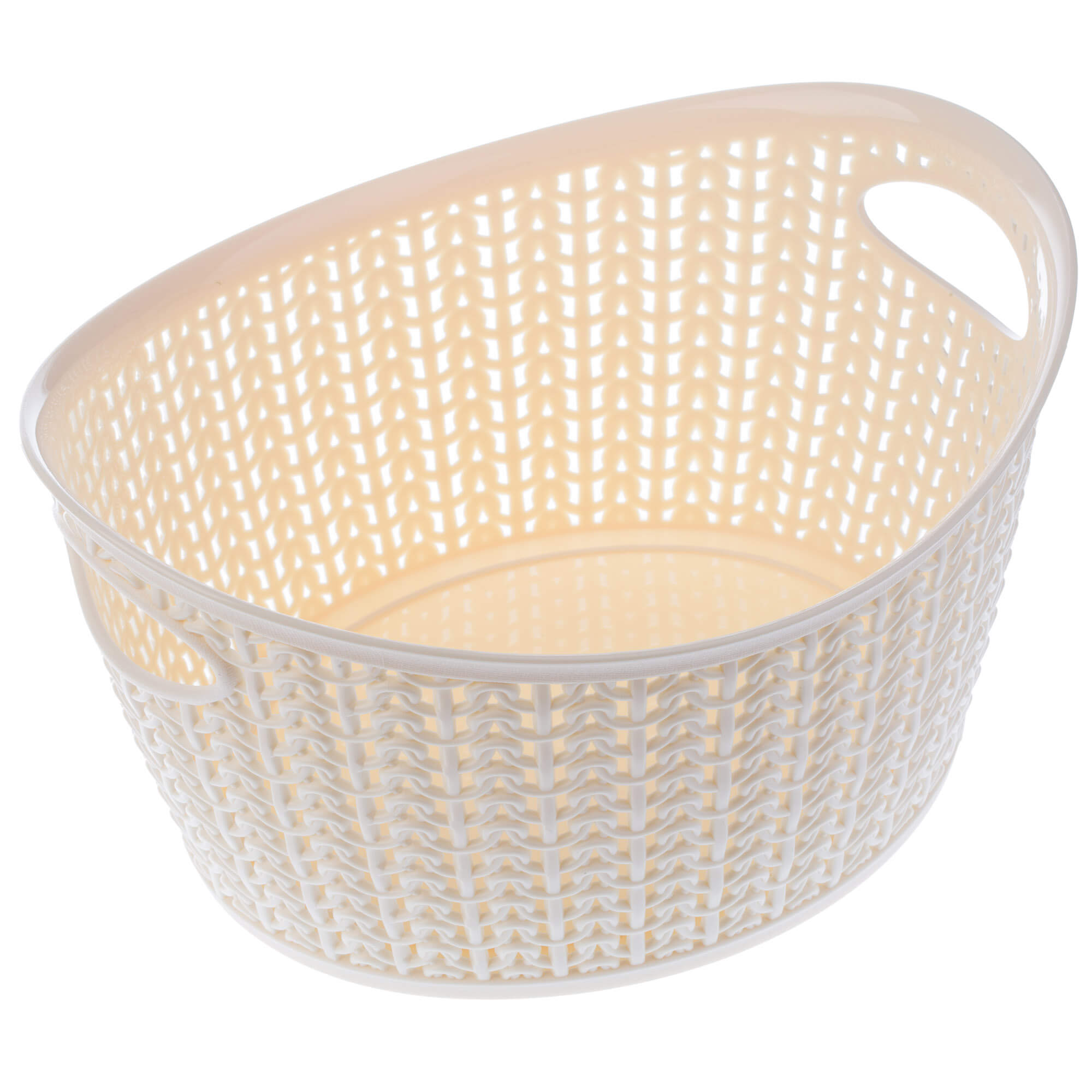 Koszyk plastikowy owalny Malm 3.3L, kremowy