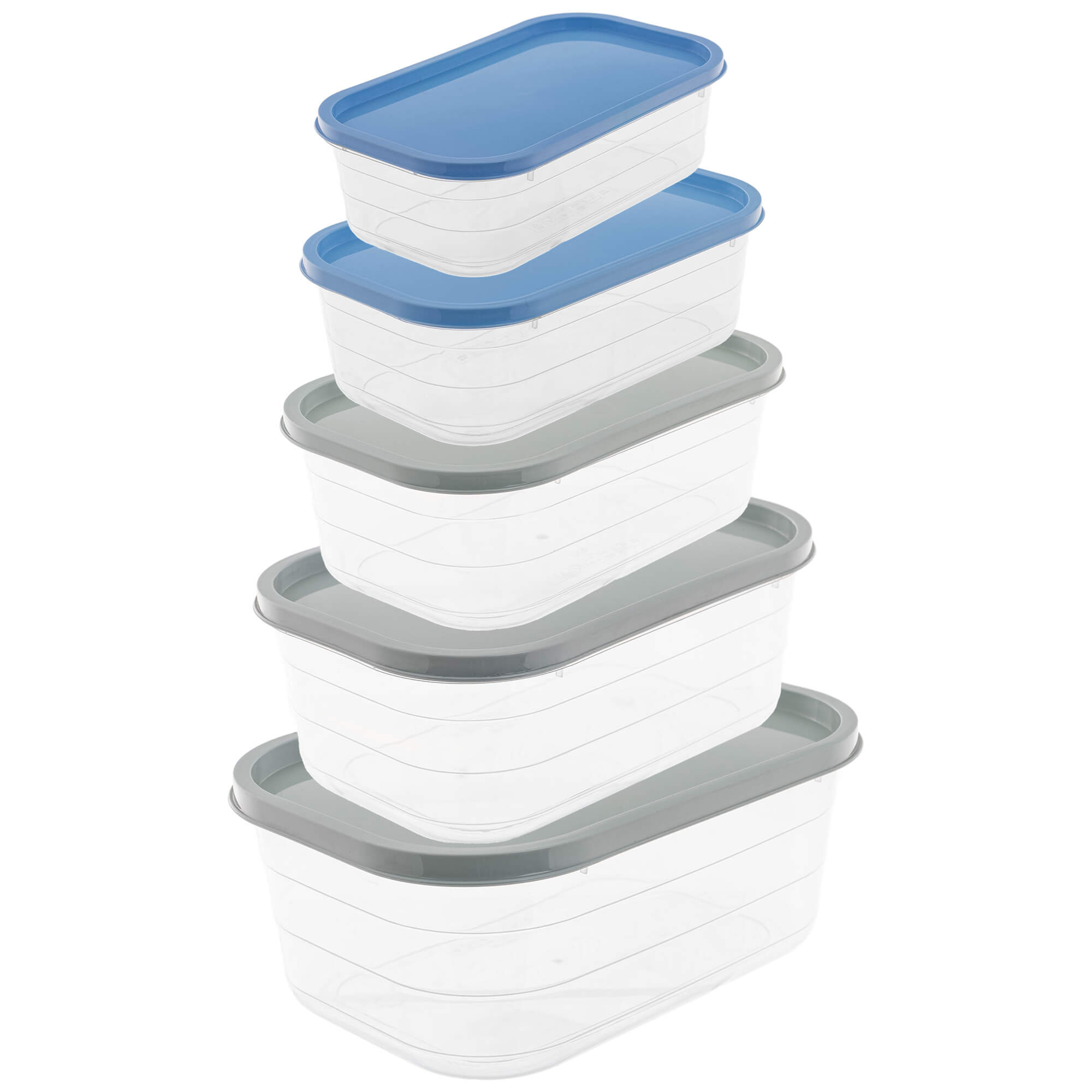 Pojemniki na żywność Reus kwadratowe 5szt, niebieskie