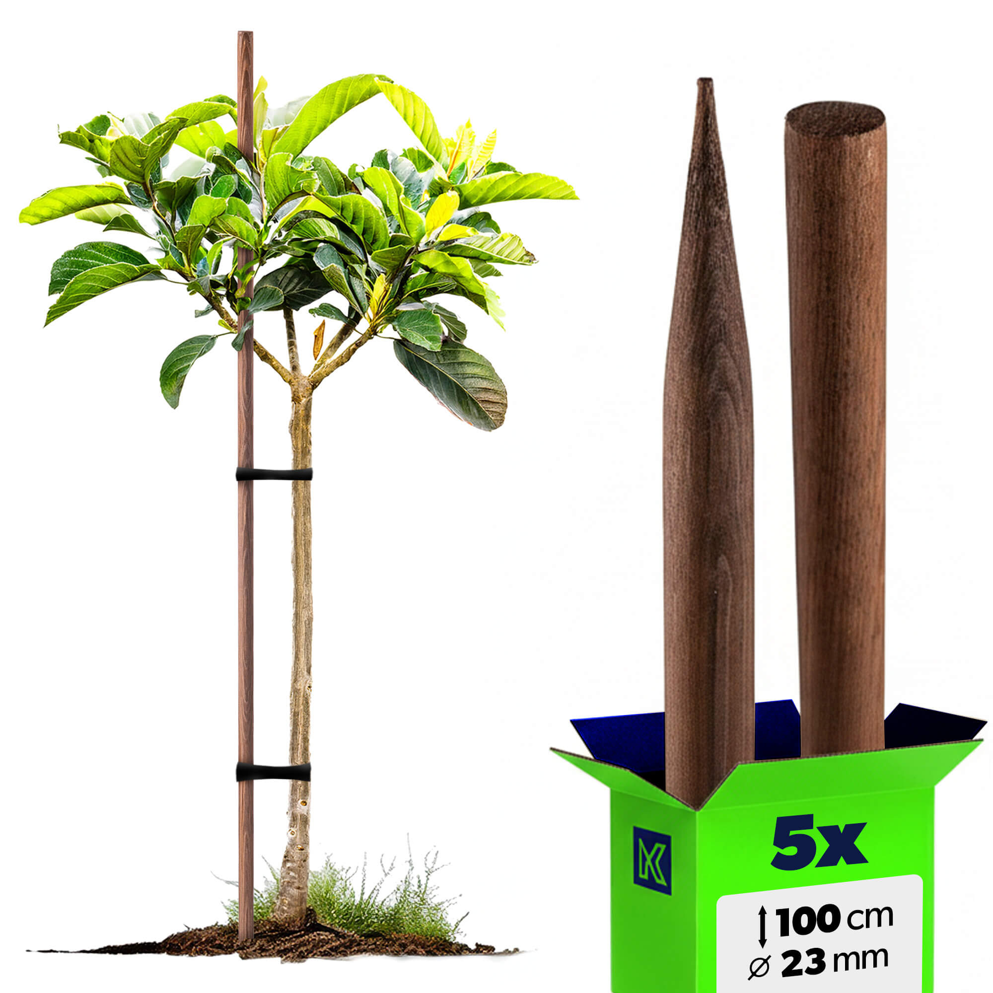 Podpora do roślin drewniana Utre palik impregnowany 23 mm x 100 cm 5 szt.
