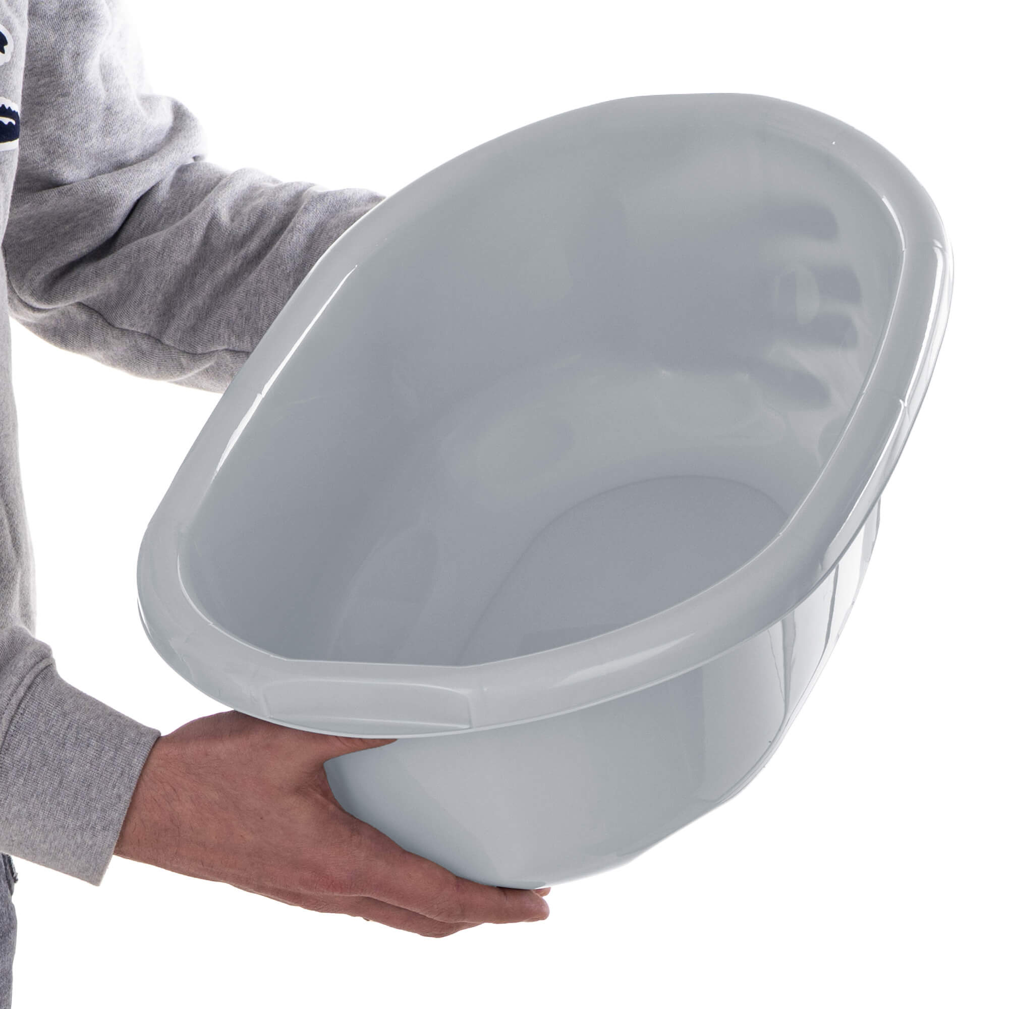 Miska łazienkowa Lavare z uszami 12L jasny popiel