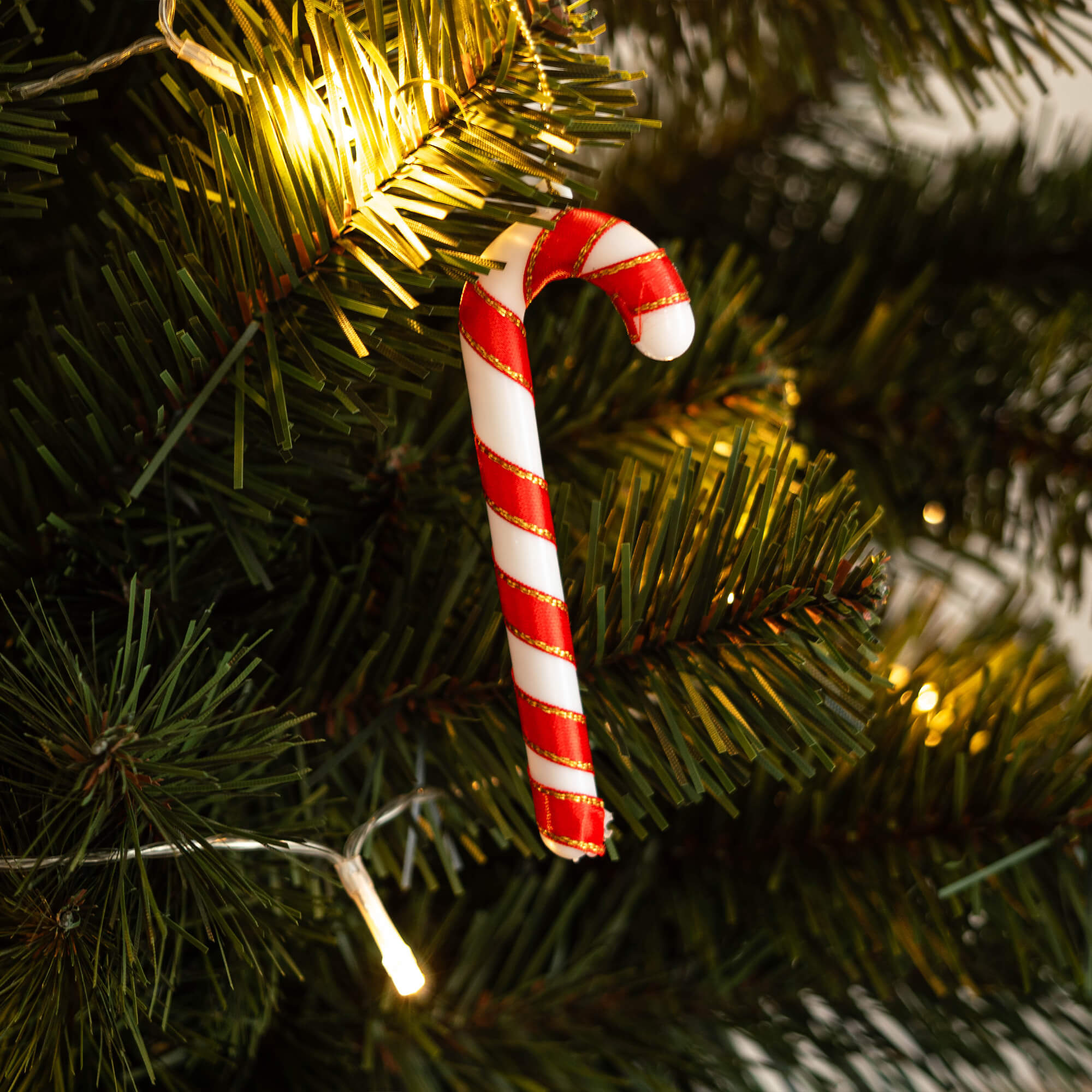 Komplet ozdób choinkowych Tulle 12szt laska cukrowa