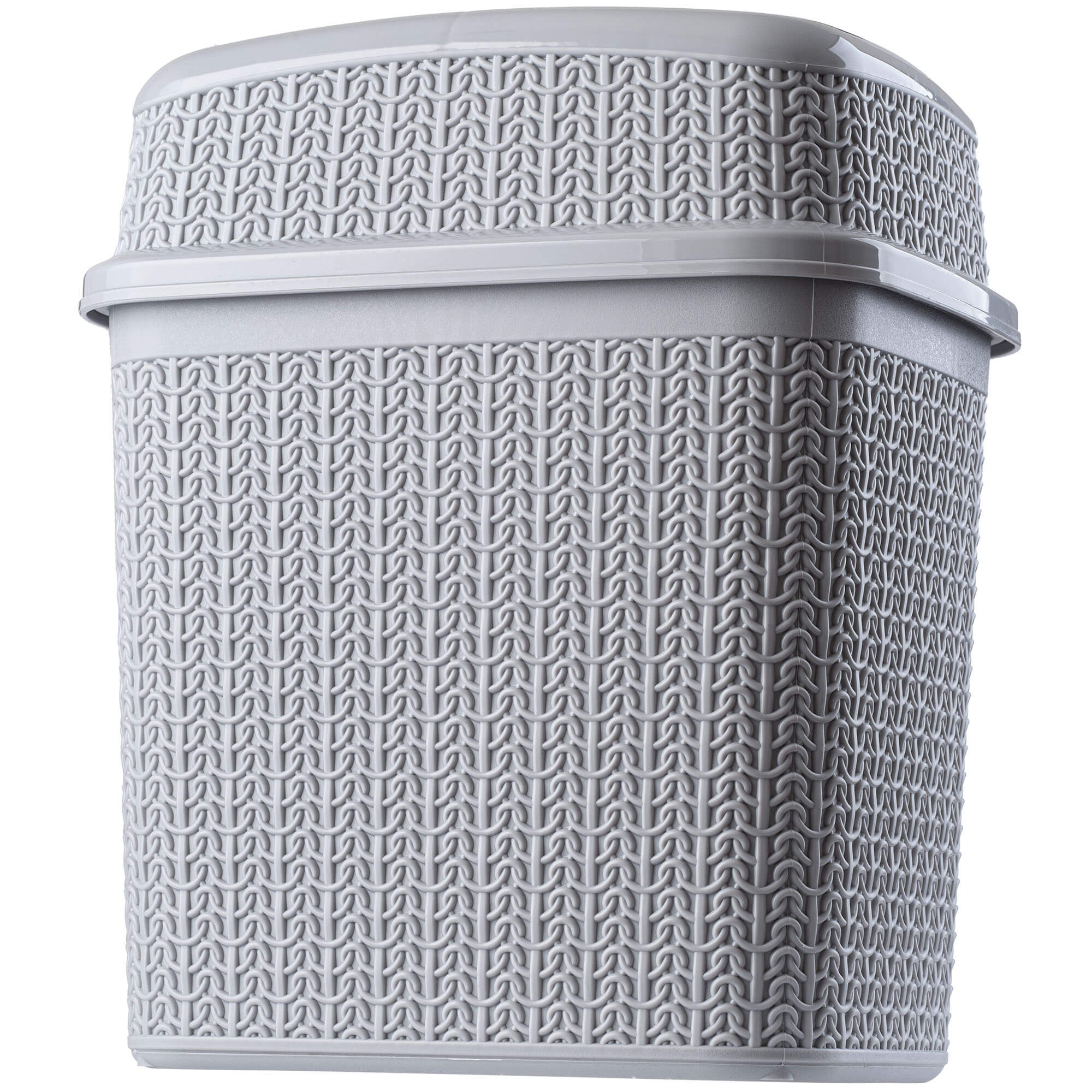 Kosz na śmieci Tonni z uchylną pokrywą 10L, szary