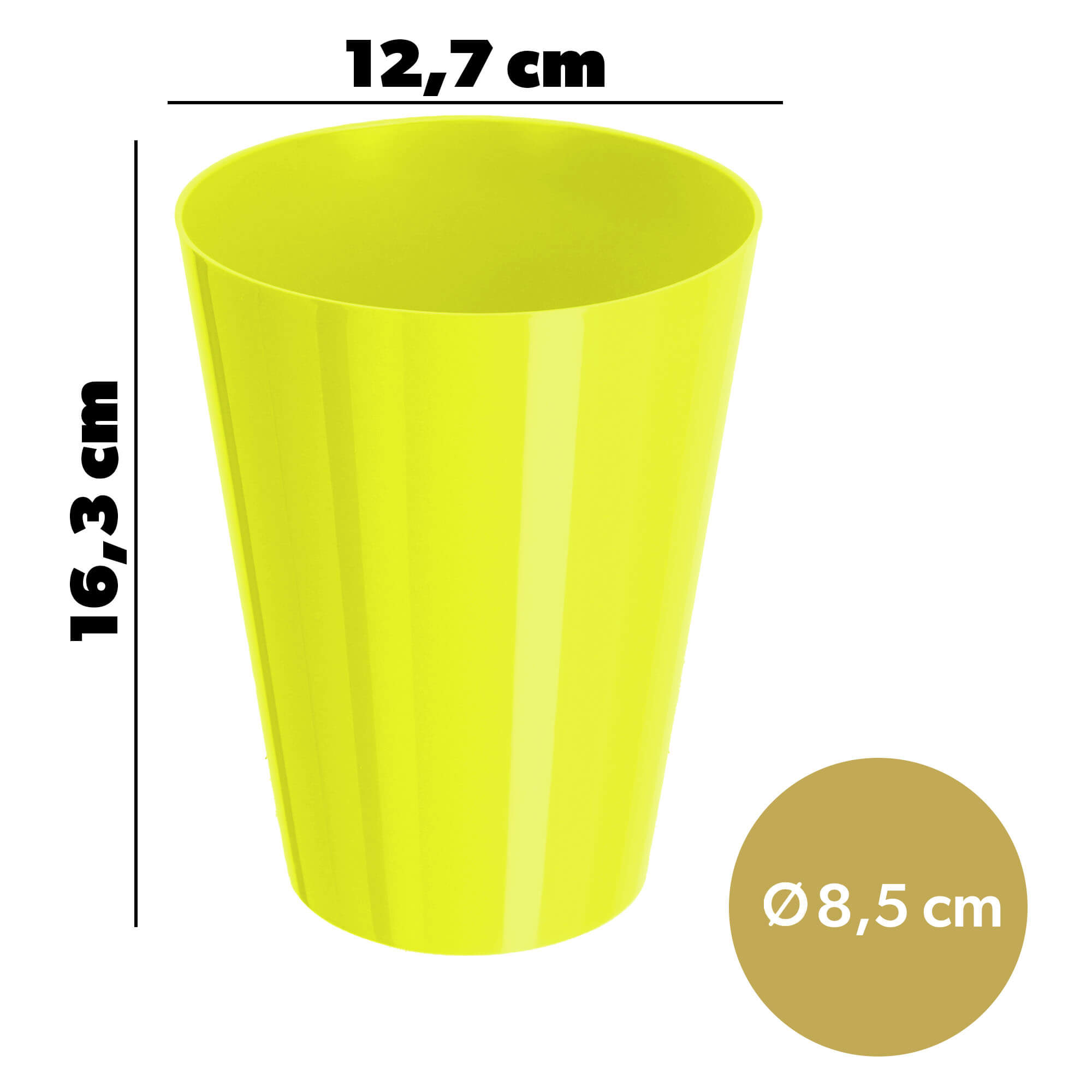 Doniczka na storczyka Cerda 13 cm, limonka