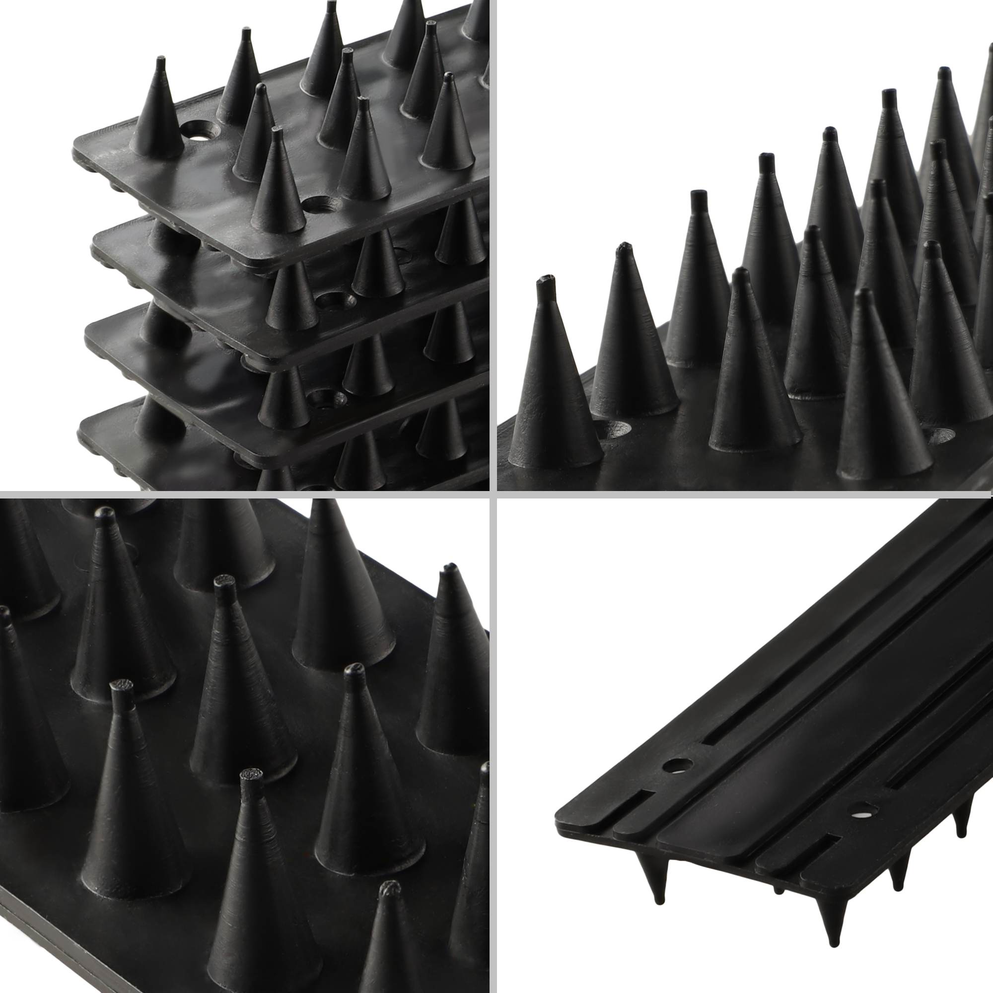 Plastikowe kolce Tosta przeciw ptakom 4,5 x 50 cm czarne 10 szt.