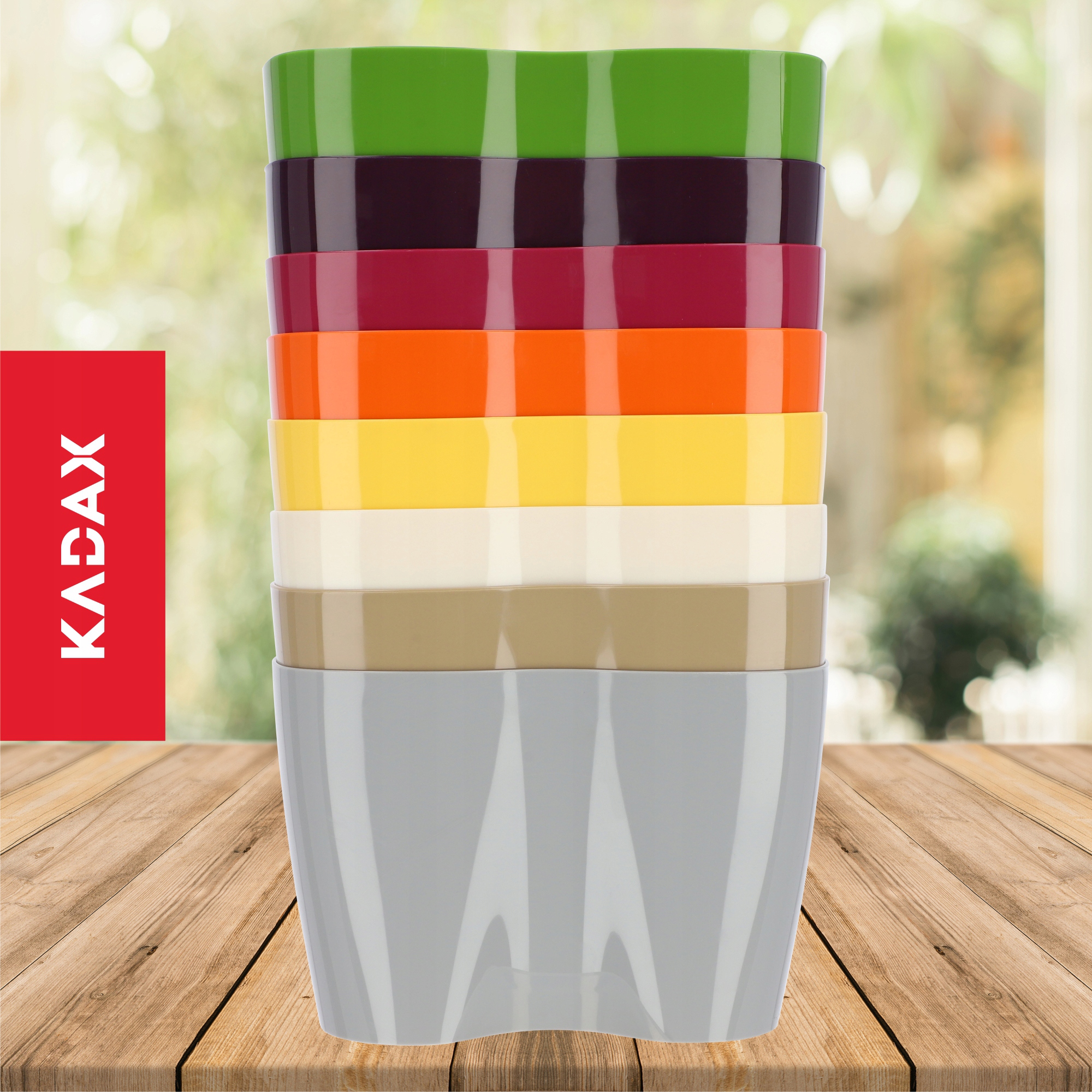 Doniczka do storczyków podwójna Fermo 15 x 23 cm, beżowa