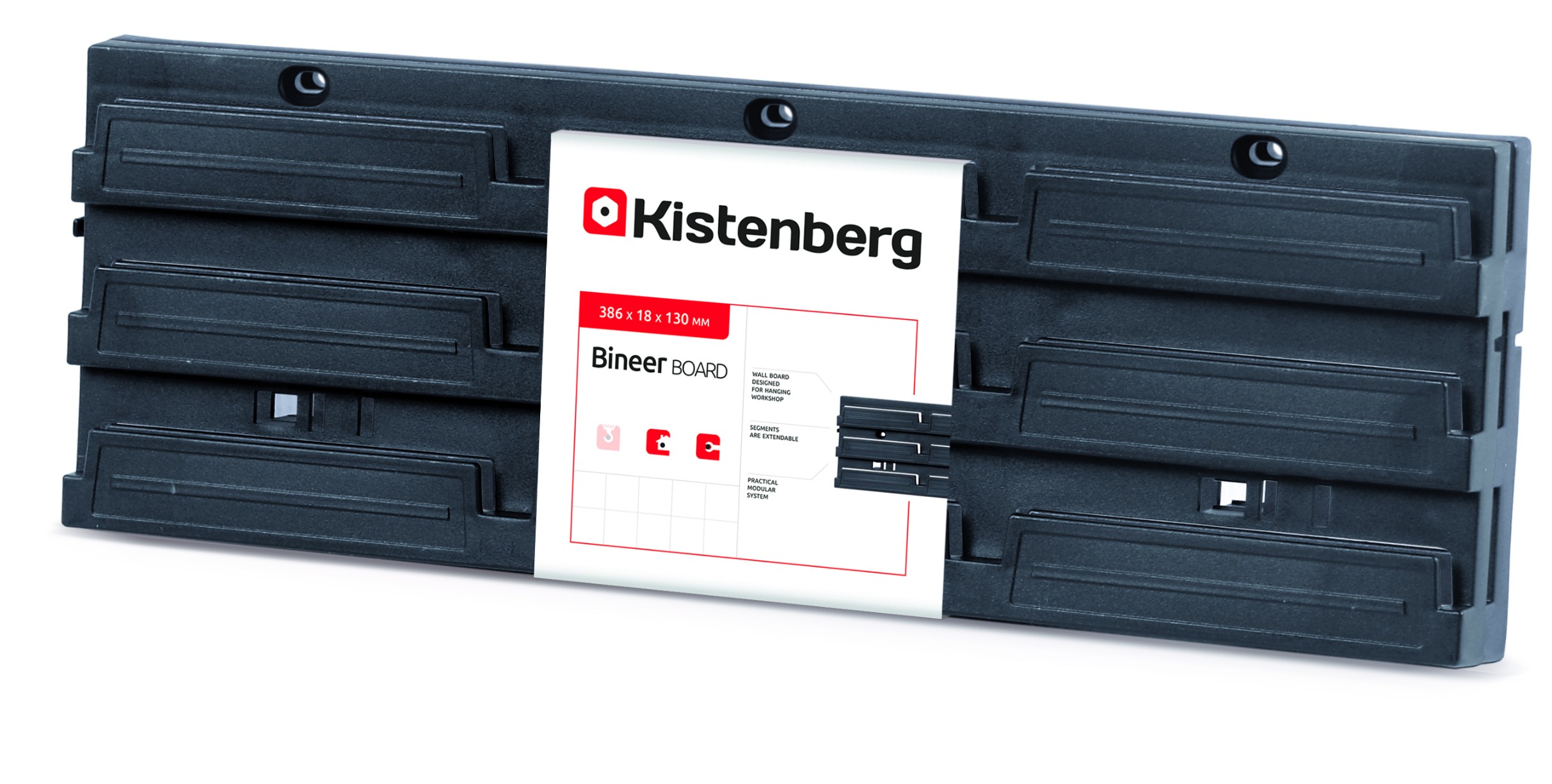 KISTENBERG Tablica narzędziowa Bineer 40 niski - KBBS4013 - czarny