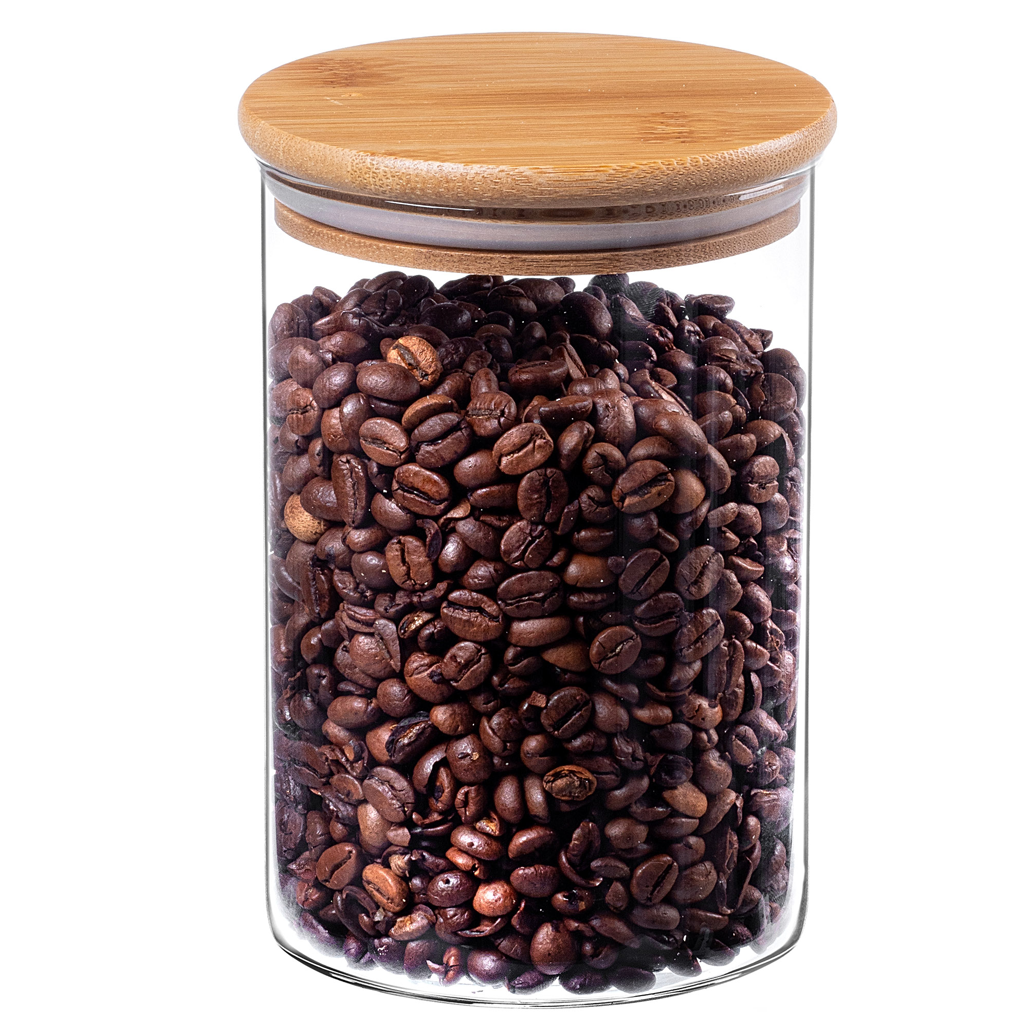 Pojemnik szklany Piney z bambusową pokrywką 1040ml