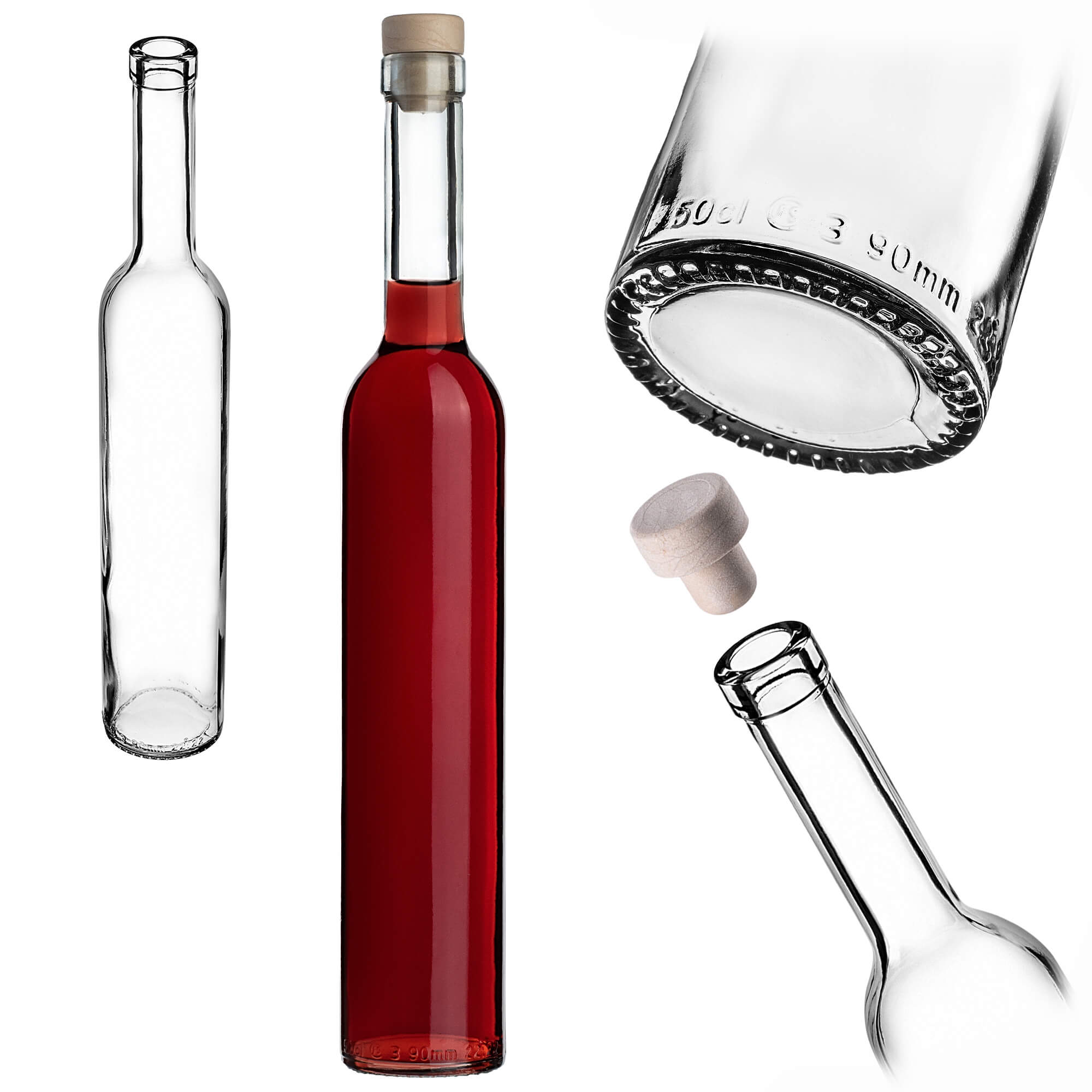 Butelka z korkiem Turcio 0,5L z korkiem fi19